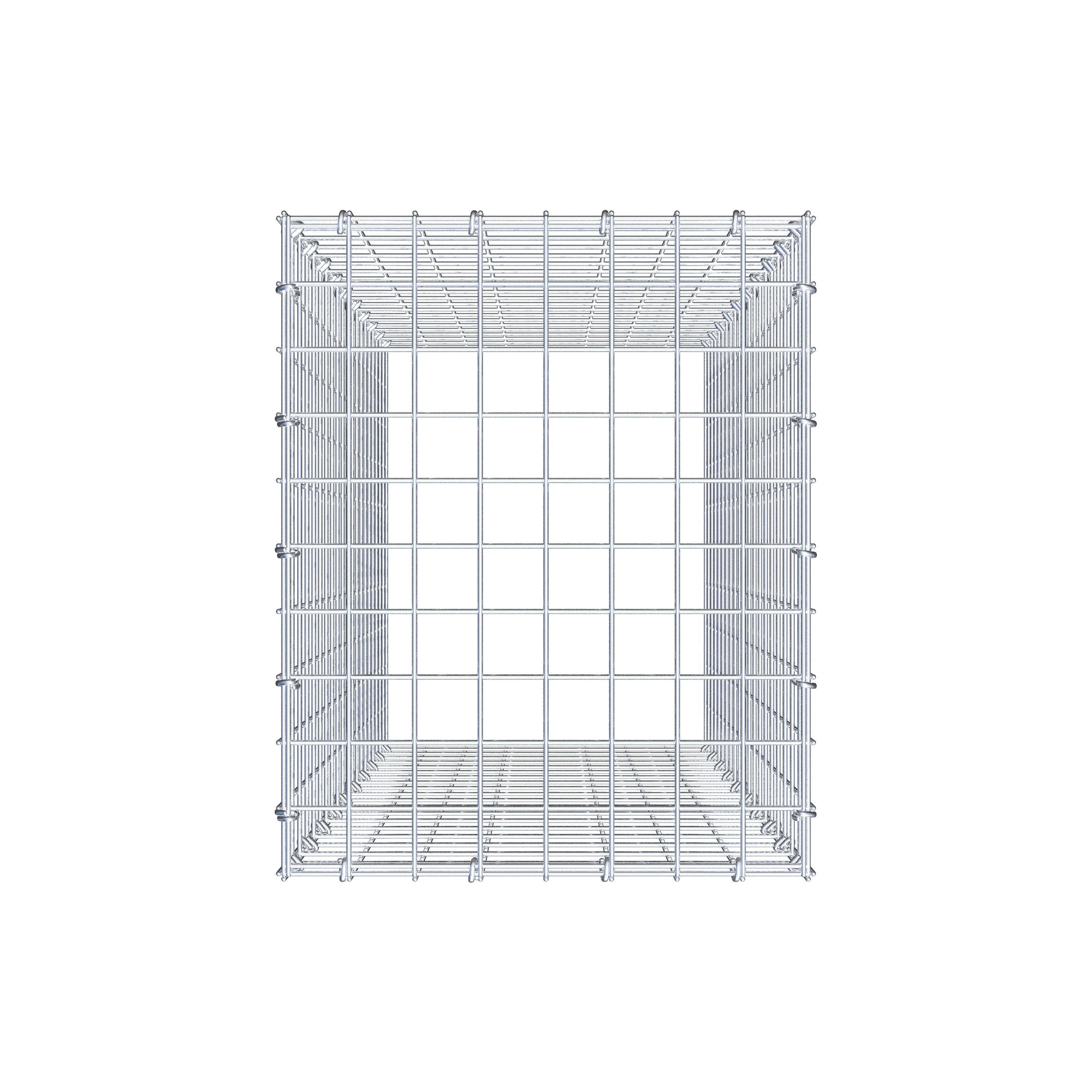 Mounted gabion type 3 100 cm x 40 cm x 50 cm (L x H x D), mesh size 5 cm x 5 cm, C-ring