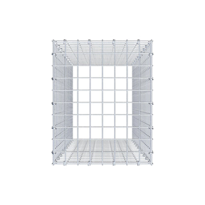 Typ 3 påbyggnadsgabion 100 cm x 40 cm x 50 cm (L x H x D), maskstorlek 5 cm x 5 cm, C-ring
