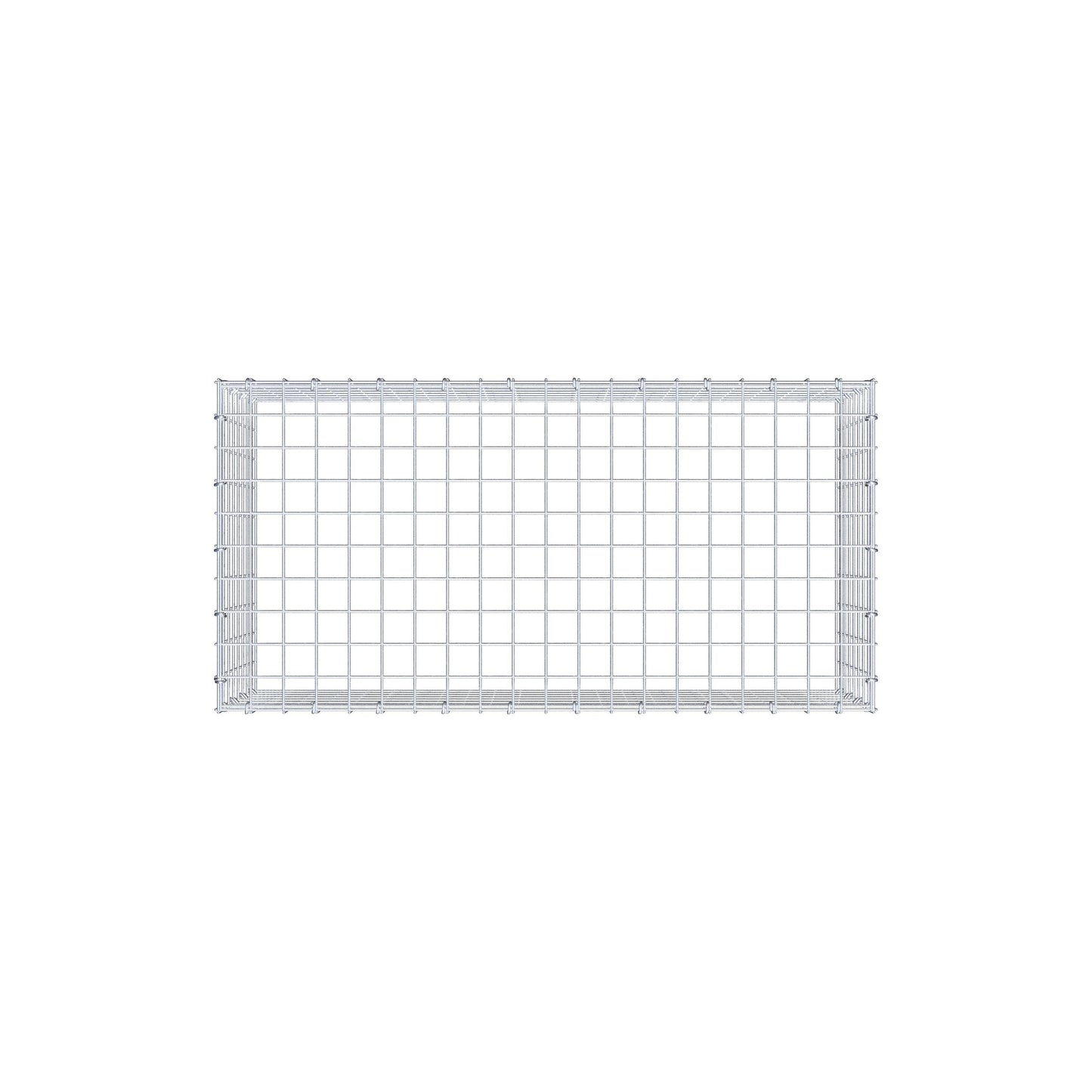 Typ 3 påbyggnadsgabion 100 cm x 40 cm x 50 cm (L x H x D), maskstorlek 5 cm x 5 cm, C-ring