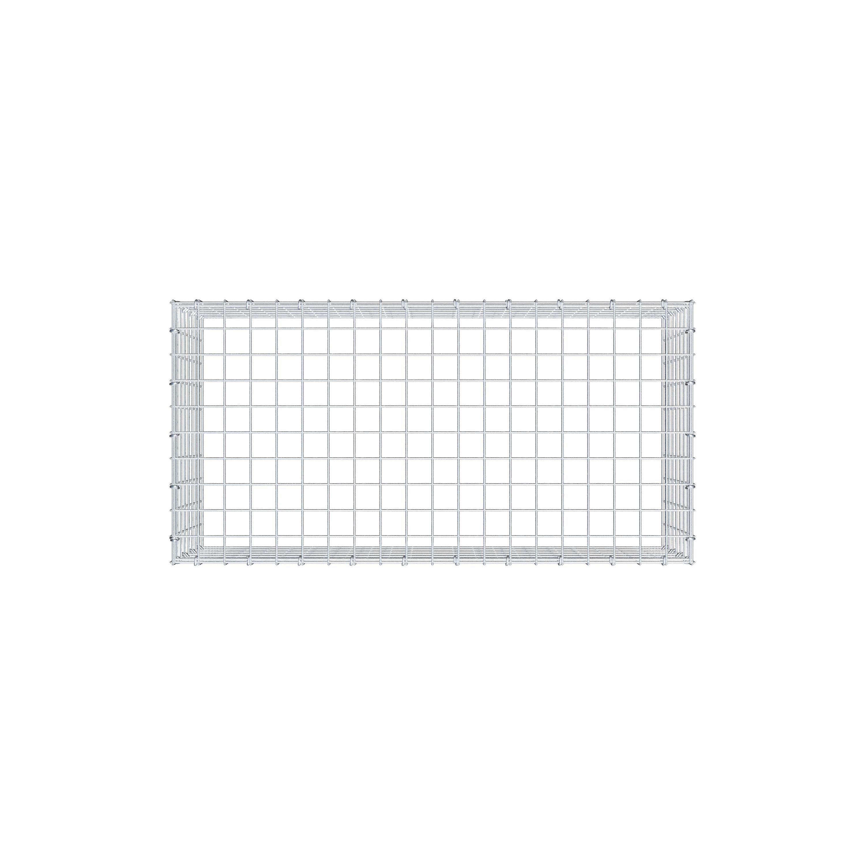 Mounted gabion type 3 100 cm x 40 cm x 50 cm (L x H x D), mesh size 5 cm x 5 cm, C-ring