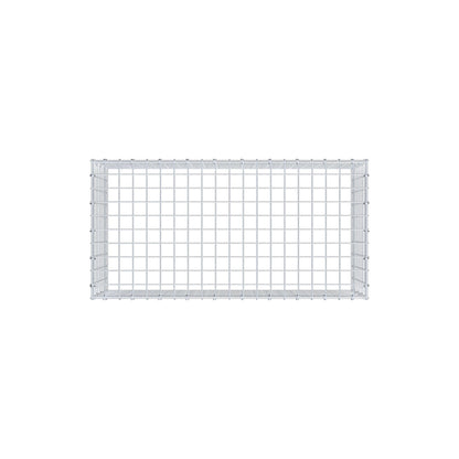 Typ 3 påbyggnadsgabion 100 cm x 40 cm x 50 cm (L x H x D), maskstorlek 5 cm x 5 cm, C-ring