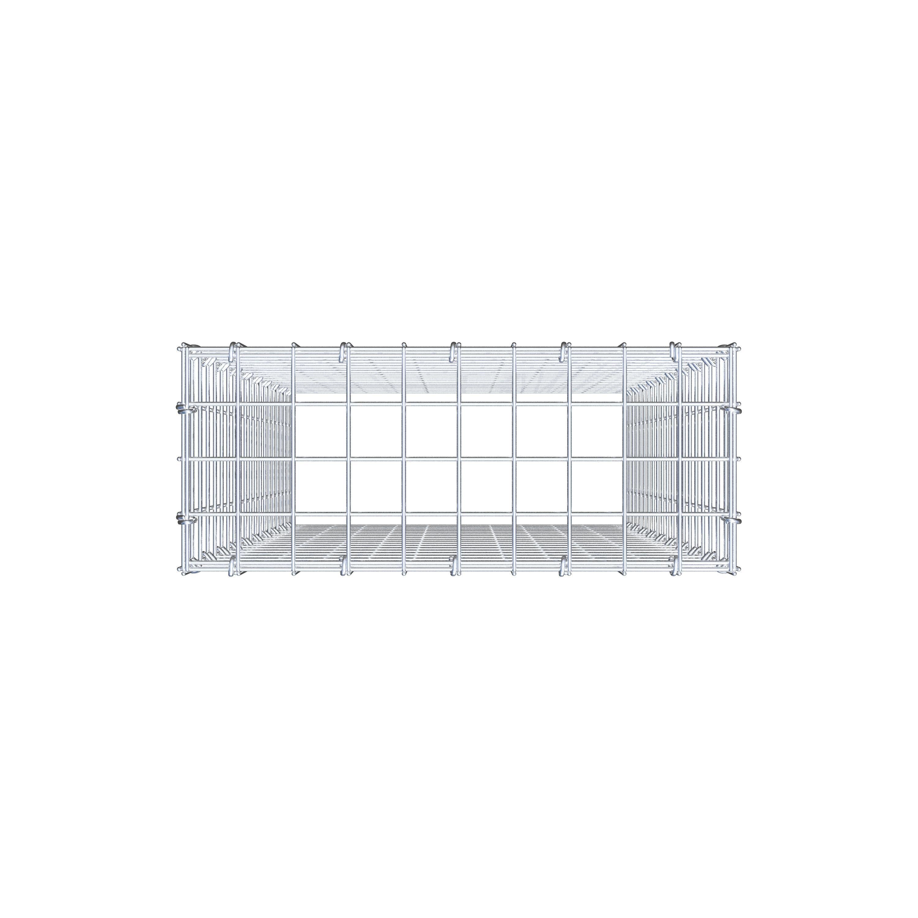 Anbaugabione Typ 3 100 cm x 50 cm x 20 cm (L x H x T), Maschenweite 5 cm x 5 cm, C-Ring