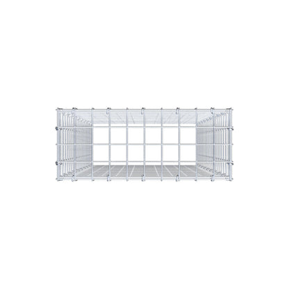 Typ 3 påbyggnadsgabion 100 cm x 50 cm x 20 cm (L x H x D), maskstorlek 5 cm x 5 cm, C-ring