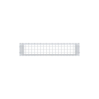 Typ 3 påbyggnadsgabion 100 cm x 50 cm x 20 cm (L x H x D), maskstorlek 5 cm x 5 cm, C-ring