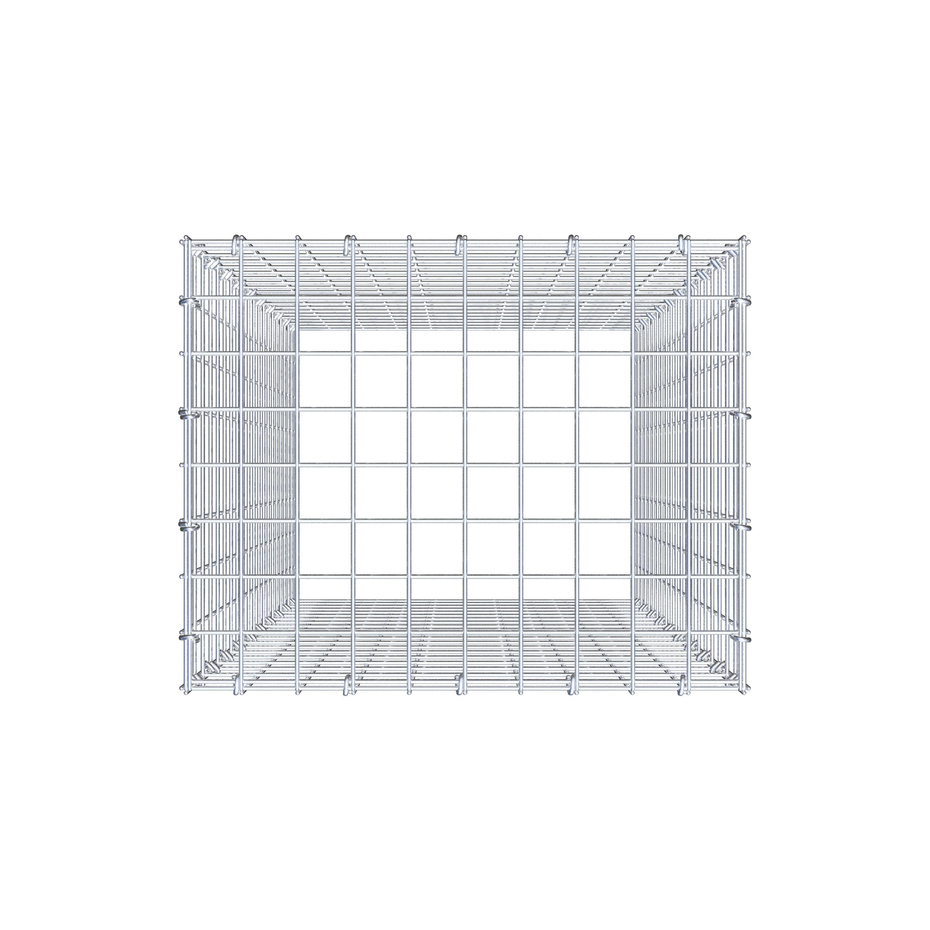 Monteret gabion type 3 100 cm x 50 cm x 40 cm (L x H x D), maskestørrelse 5 cm x 5 cm, C-ring