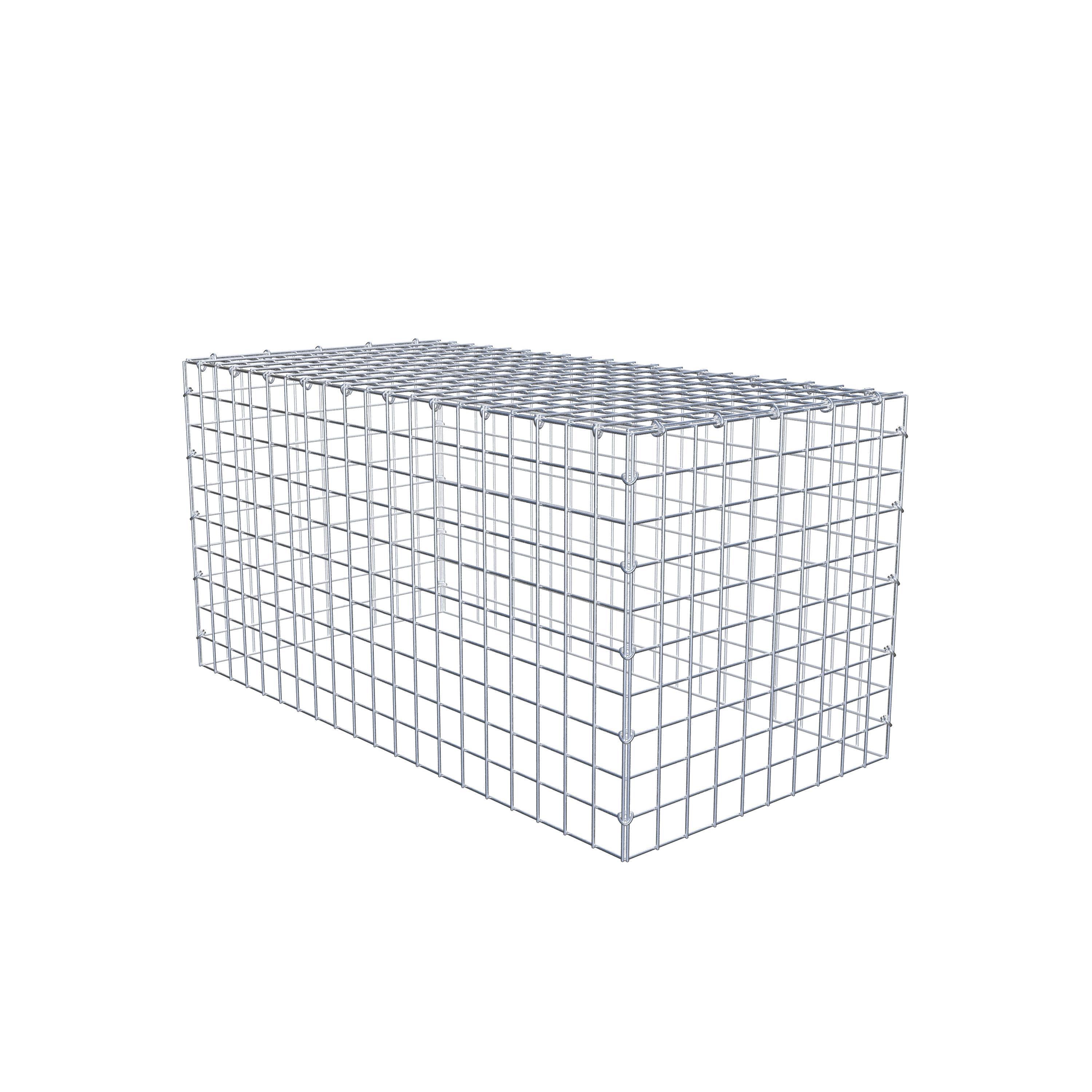 Mounted gabion type 3 100 cm x 50 cm x 50 cm (L x H x D), mesh size 5 cm x 5 cm, C-ring