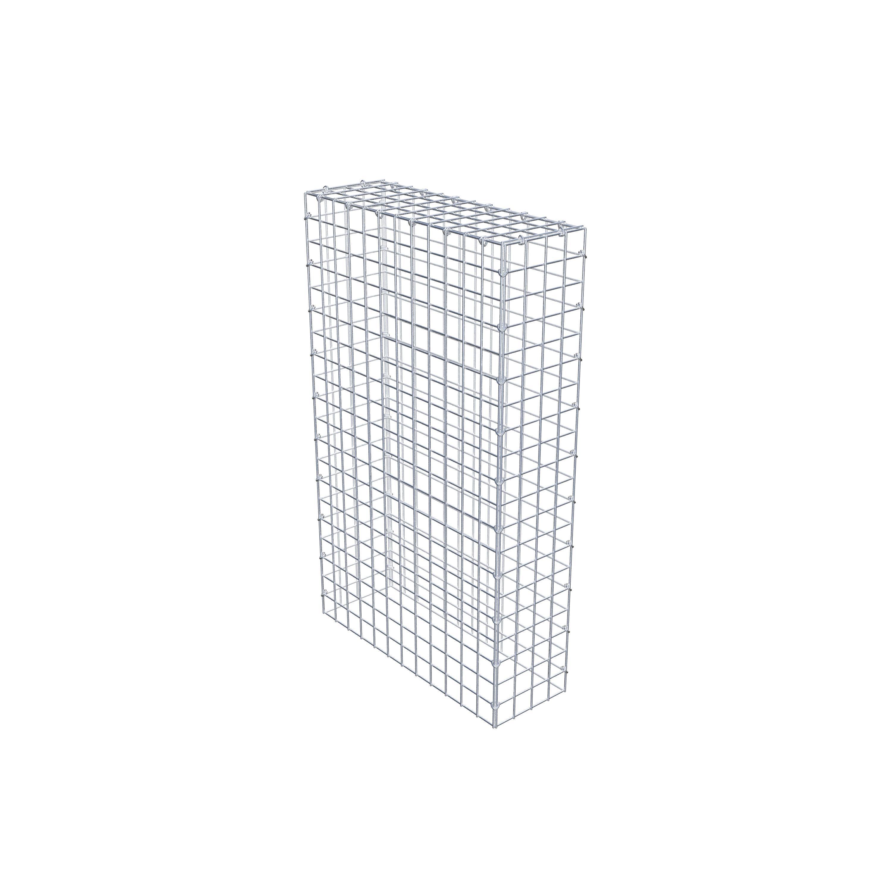 Monteret gabion type 3 100 cm x 60 cm x 20 cm (L x H x D), maskestørrelse 5 cm x 5 cm, C-ring