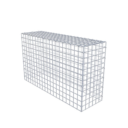 Typ 3 påbyggnadsgabion 100 cm x 60 cm x 30 cm (L x H x D), maskstorlek 5 cm x 5 cm, C-ring