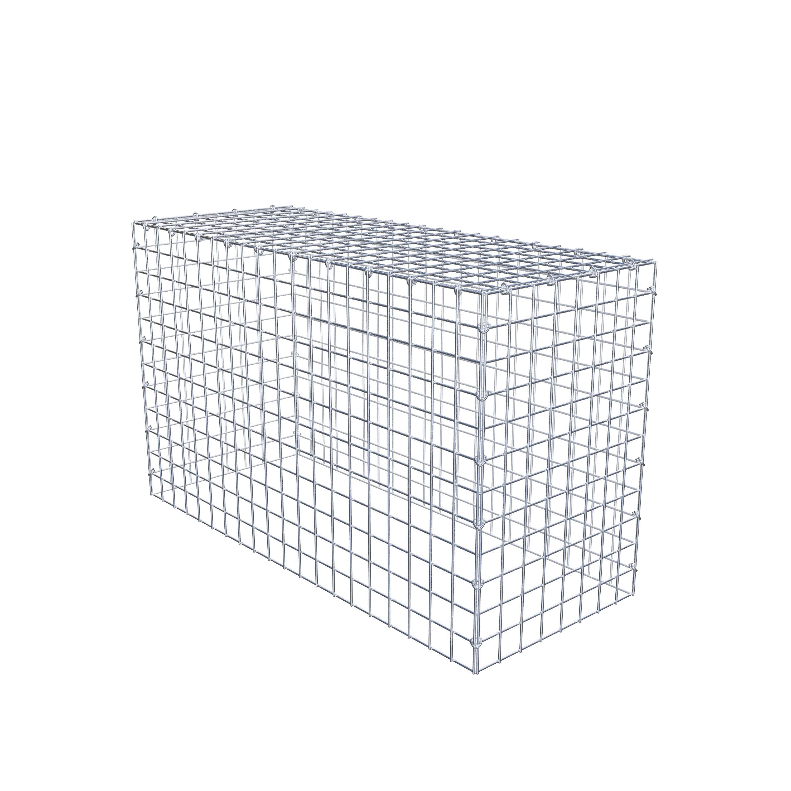 Monteret gabion type 3 100 cm x 60 cm x 40 cm (L x H x D), maskestørrelse 5 cm x 5 cm, C-ring