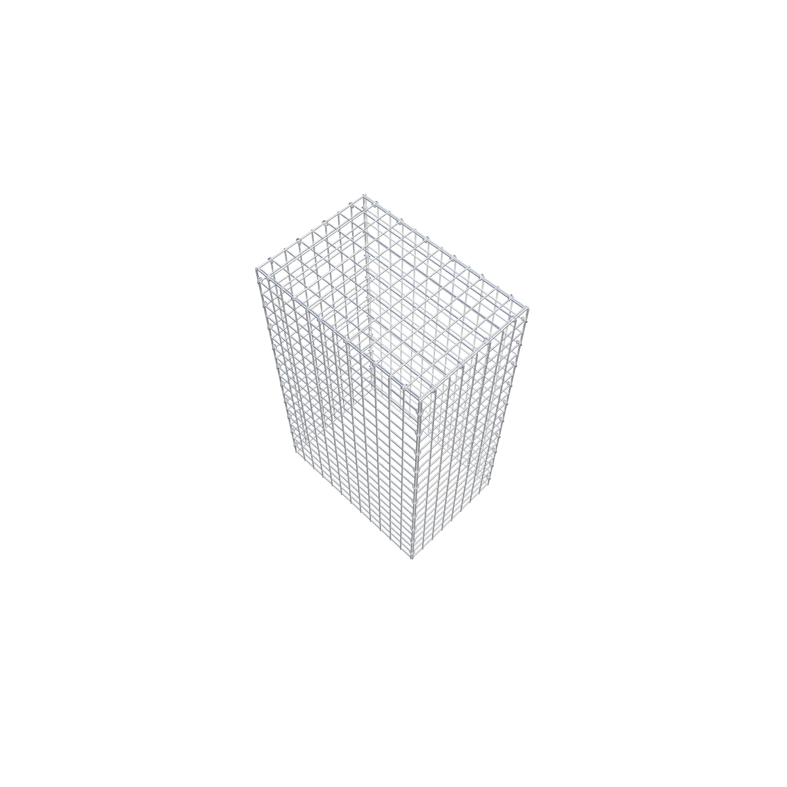 Monteret gabion type 3 100 cm x 60 cm x 40 cm (L x H x D), maskestørrelse 5 cm x 5 cm, C-ring