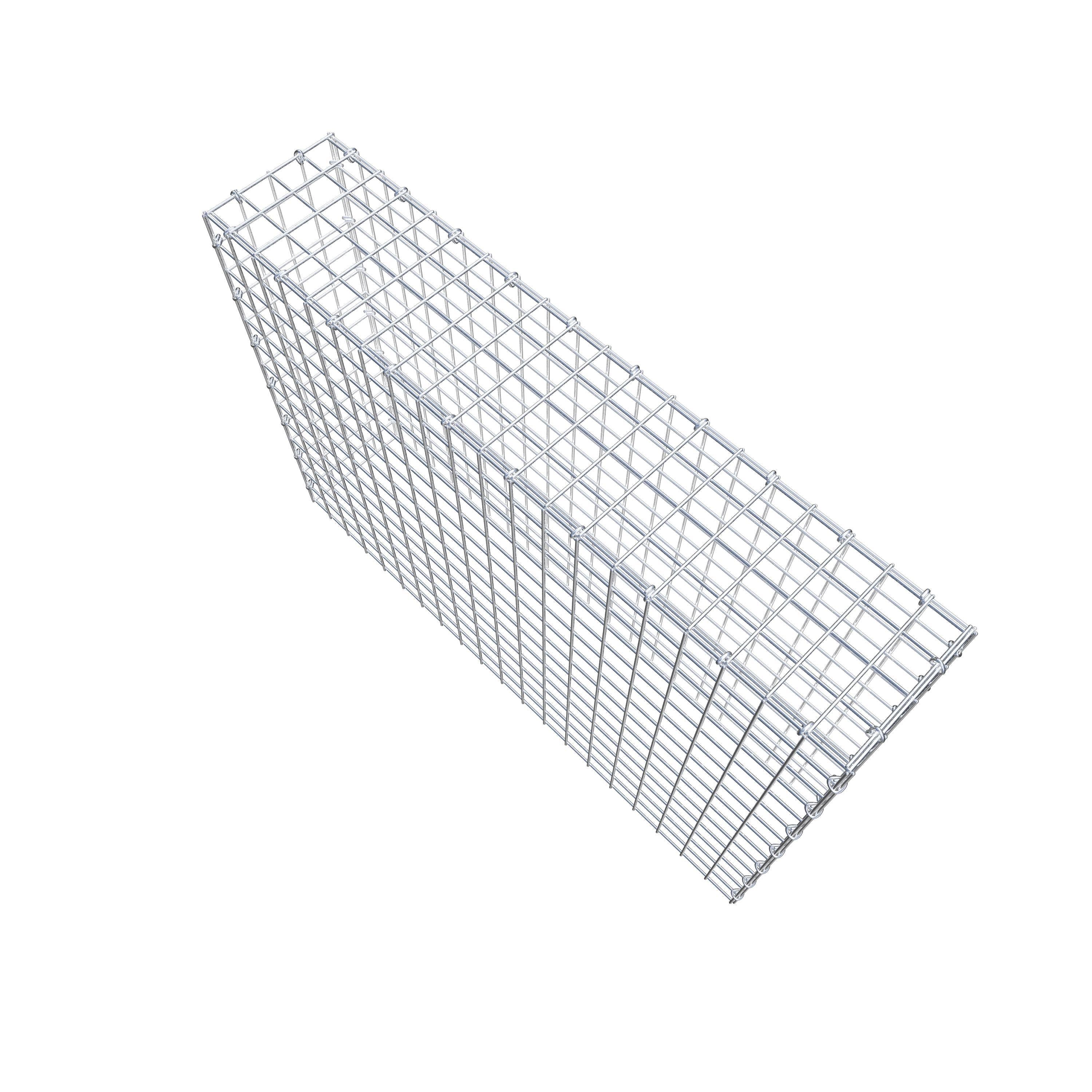 Mounted gabion type 3 100 cm x 70 cm x 20 cm (L x H x D), mesh size 5 cm x 5 cm, C-ring