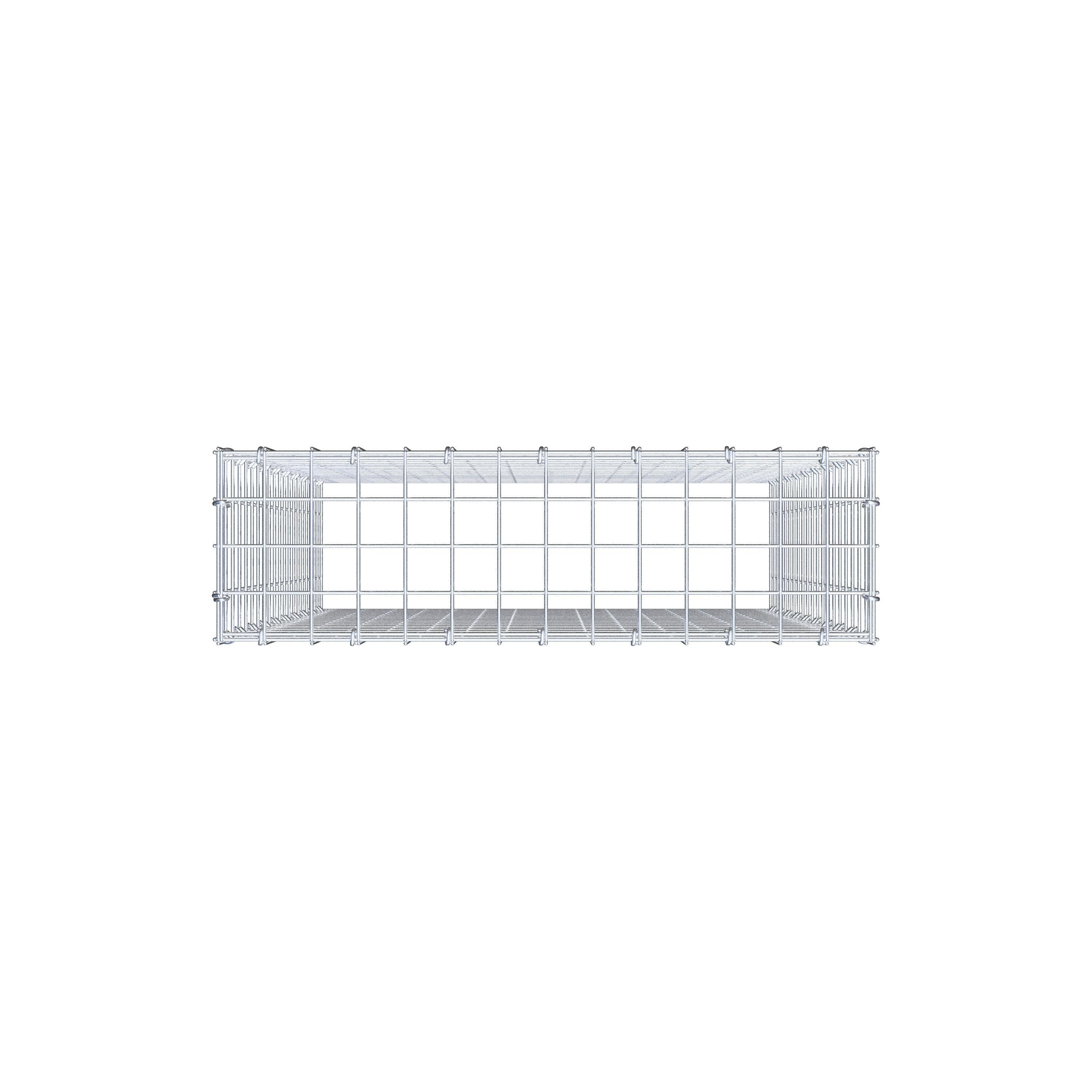 Mounted gabion type 3 100 cm x 70 cm x 20 cm (L x H x D), mesh size 5 cm x 5 cm, C-ring