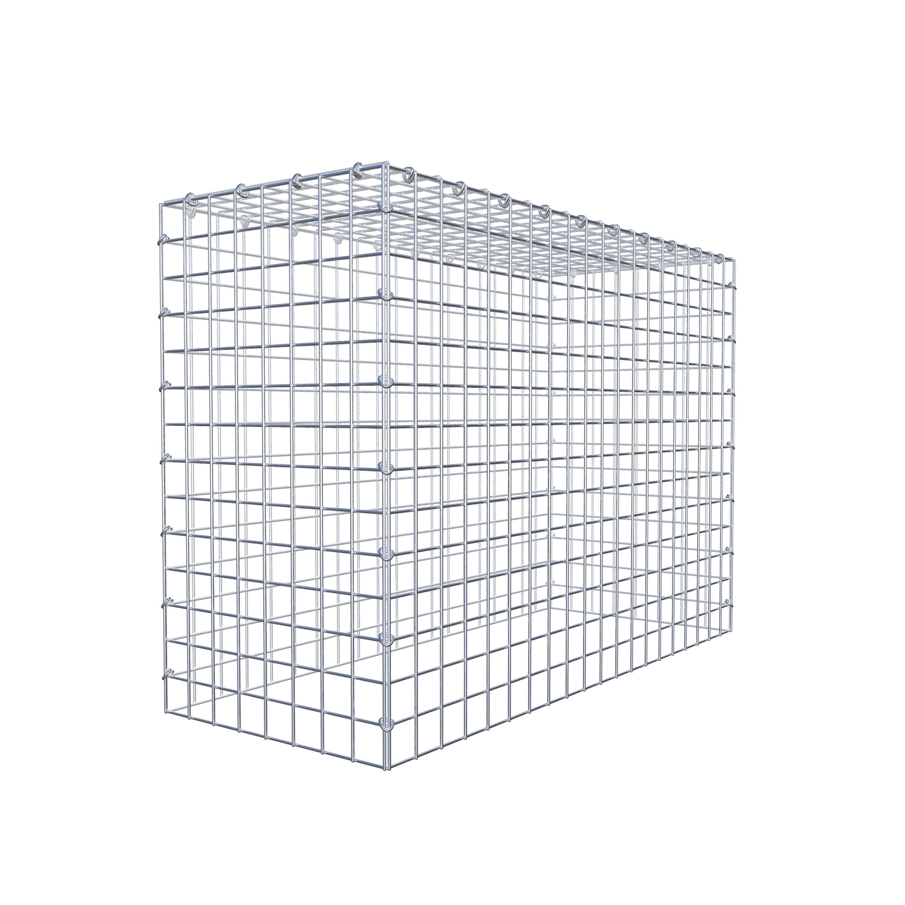 Monteret gabion type 3 100 cm x 70 cm x 40 cm (L x H x D), maskestørrelse 5 cm x 5 cm, C-ring