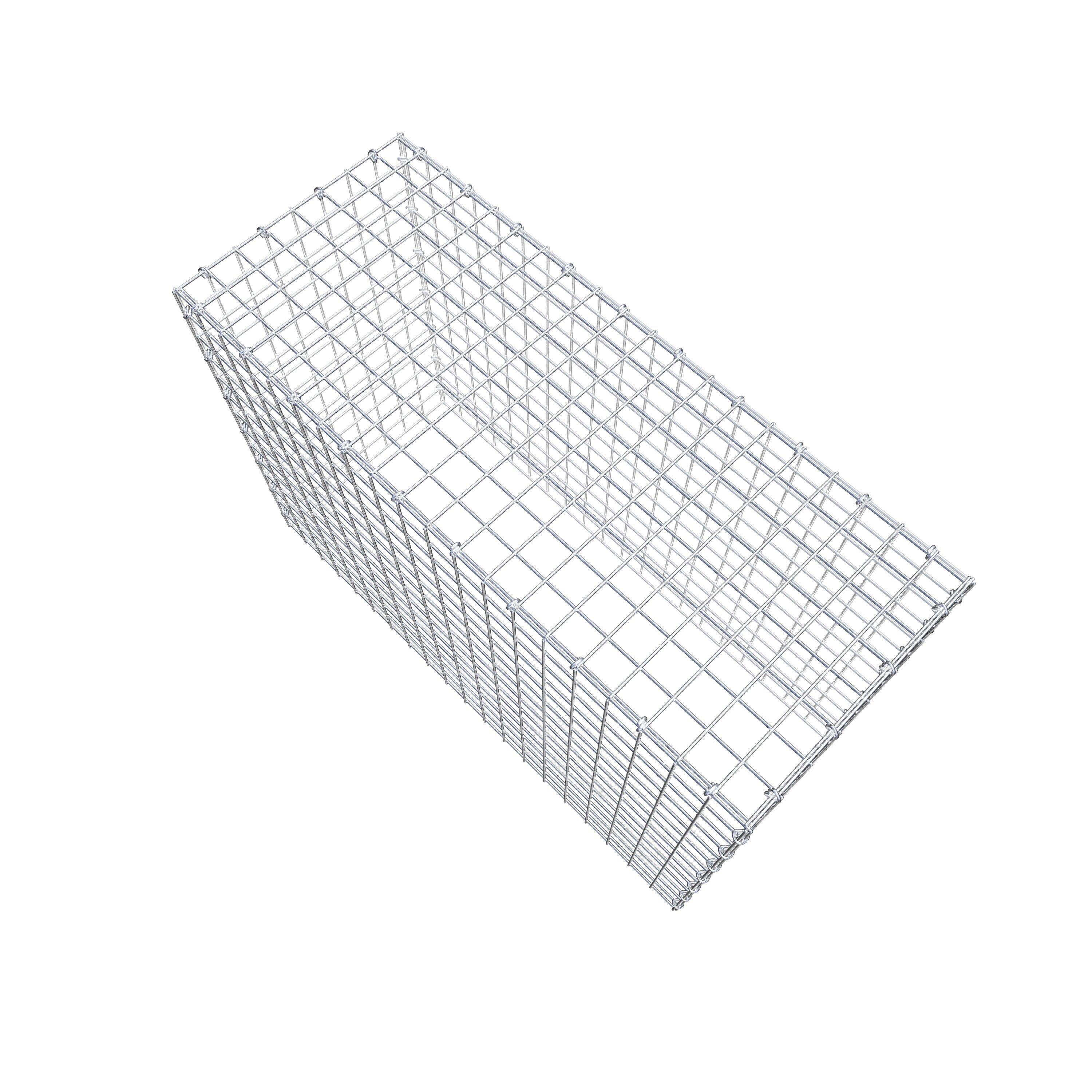 Monteret gabion type 3 100 cm x 70 cm x 40 cm (L x H x D), maskestørrelse 5 cm x 5 cm, C-ring