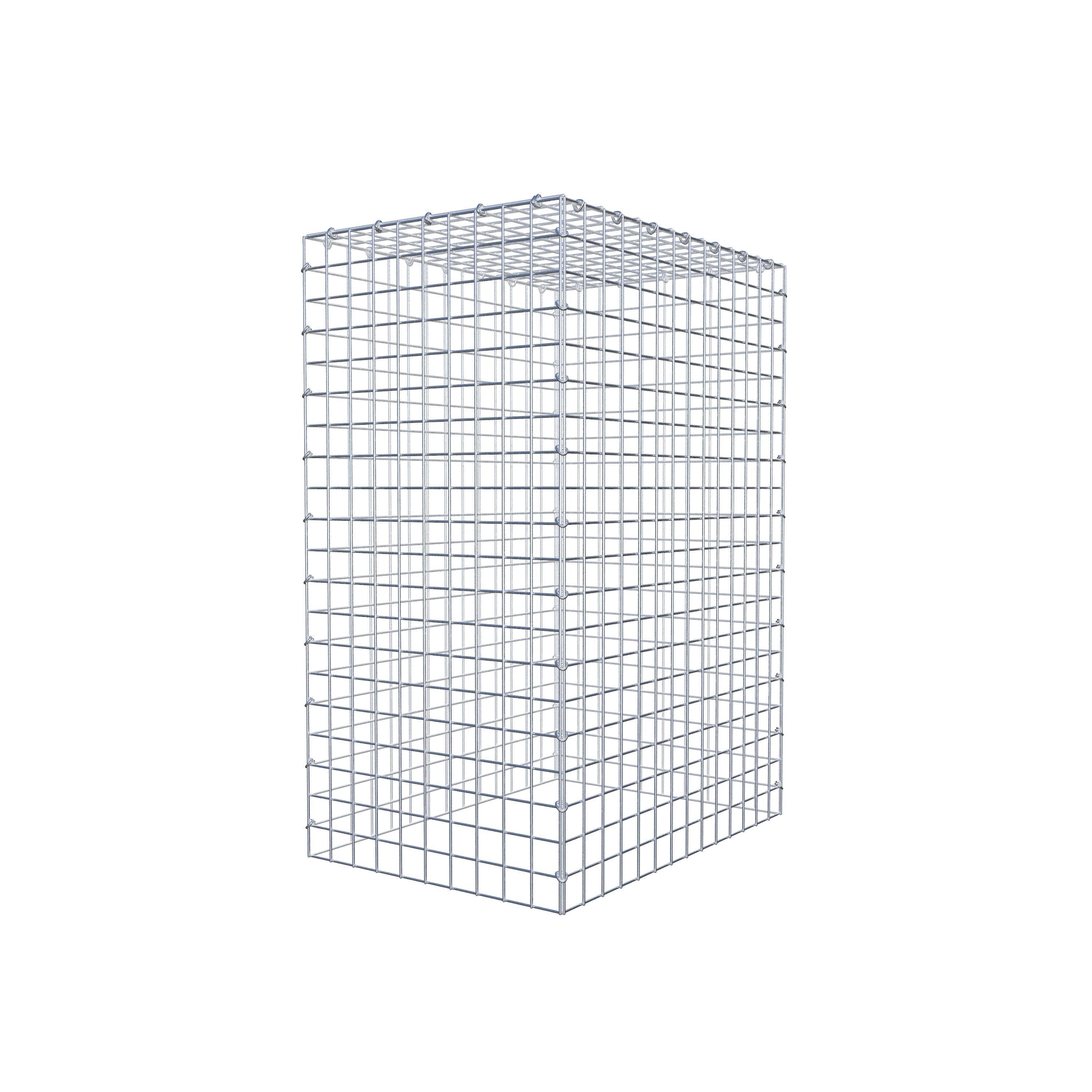 Mounted gabion type 3 100 cm x 70 cm x 50 cm (L x H x D), mesh size 5 cm x 5 cm, C-ring