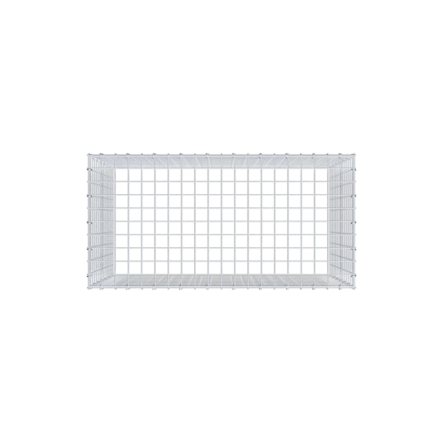 Mounted gabion type 3 100 cm x 70 cm x 50 cm (L x H x D), mesh size 5 cm x 5 cm, C-ring