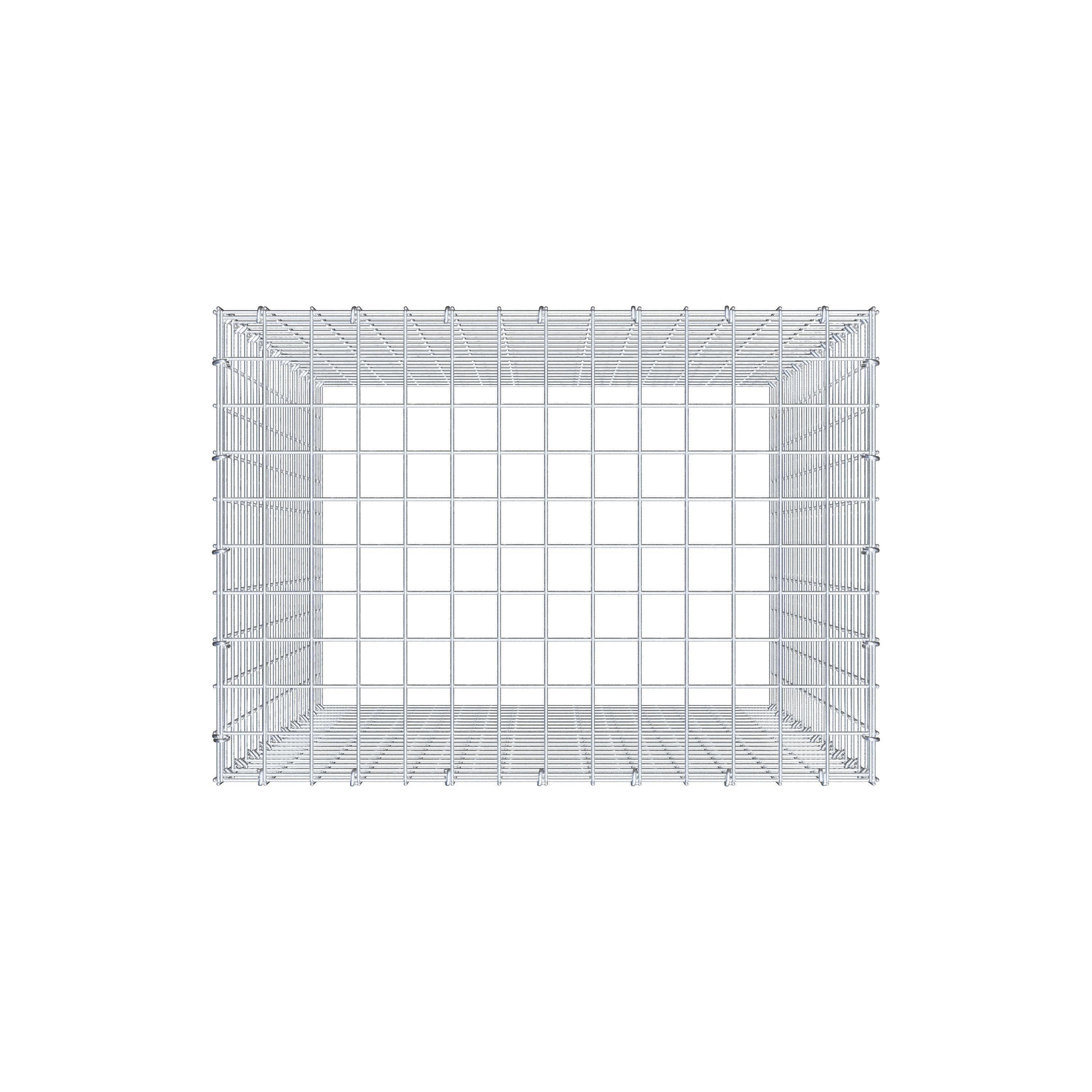 Mounted gabion type 3 100 cm x 70 cm x 50 cm (L x H x D), mesh size 5 cm x 5 cm, C-ring