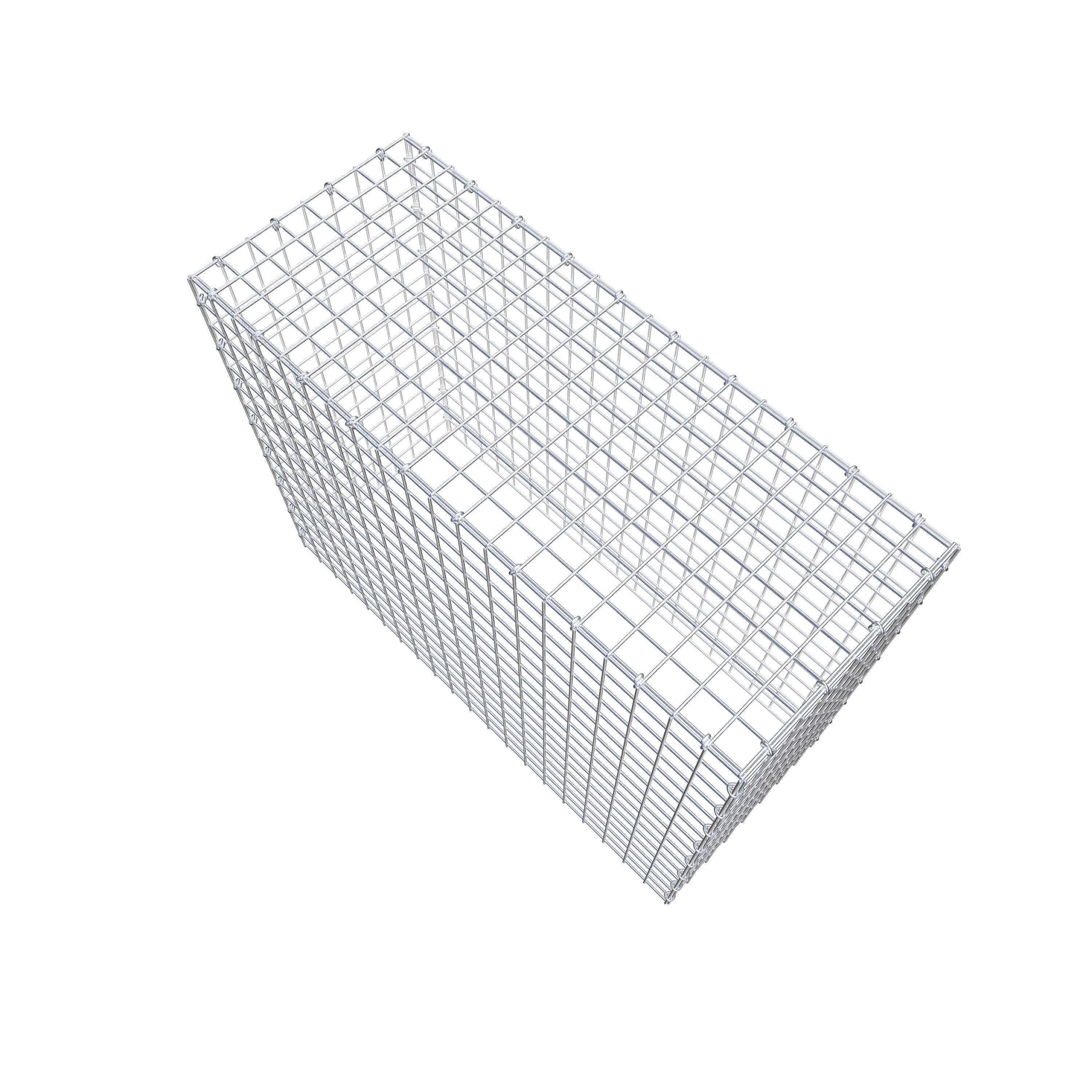 Mounted gabion type 3 100 cm x 80 cm x 40 cm (L x H x D), mesh size 5 cm x 5 cm, C-ring