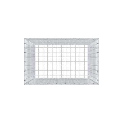Monteret gabion type 3 100 cm x 80 cm x 50 cm (L x H x D), maskestørrelse 5 cm x 5 cm, C-ring