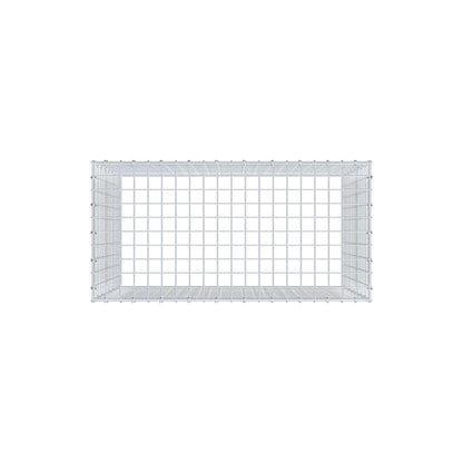 Monteret gabion type 3 100 cm x 80 cm x 50 cm (L x H x D), maskestørrelse 5 cm x 5 cm, C-ring