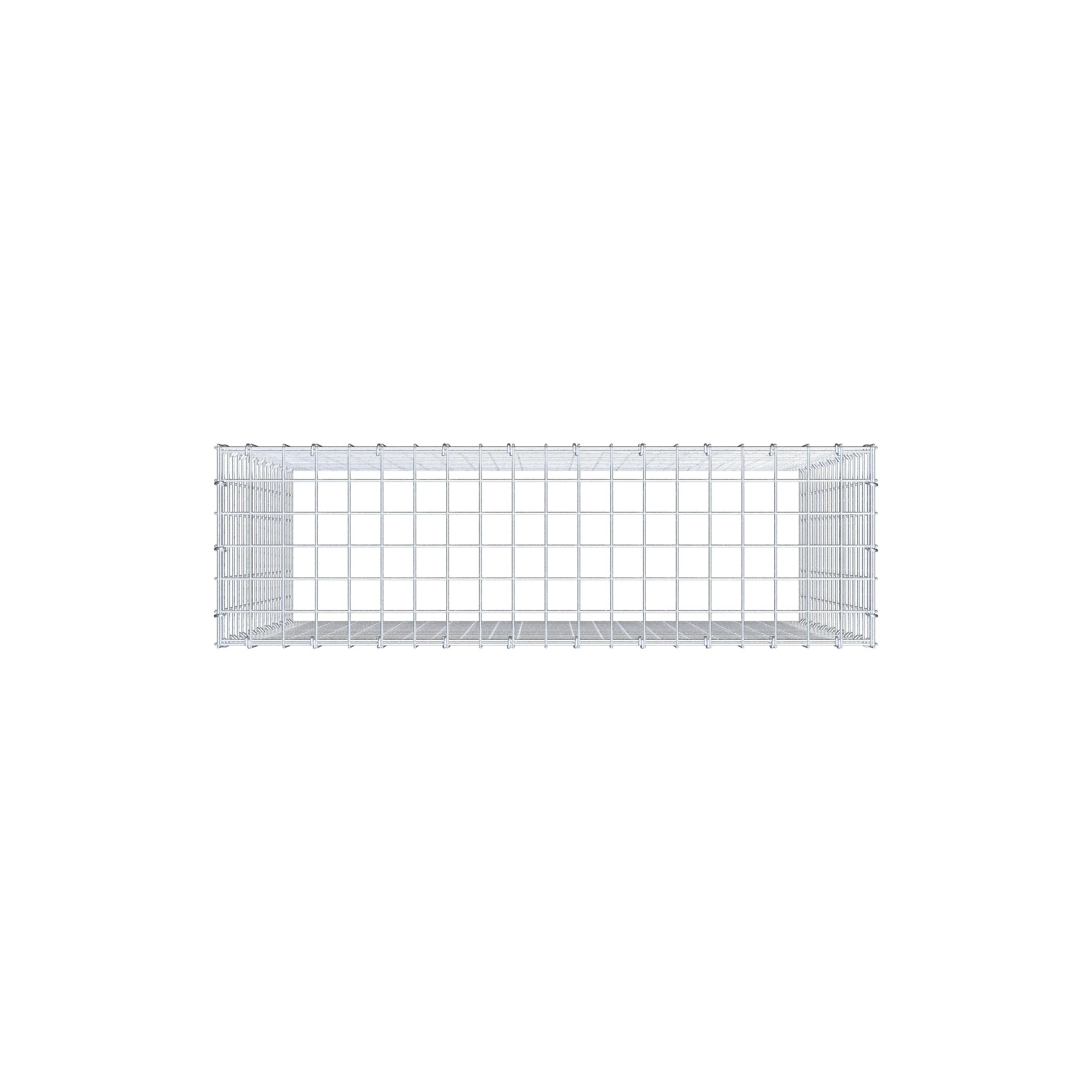 Mounted gabion type 3 100 cm x 90 cm x 30 cm (L x H x D), mesh size 5 cm x 5 cm, C-ring