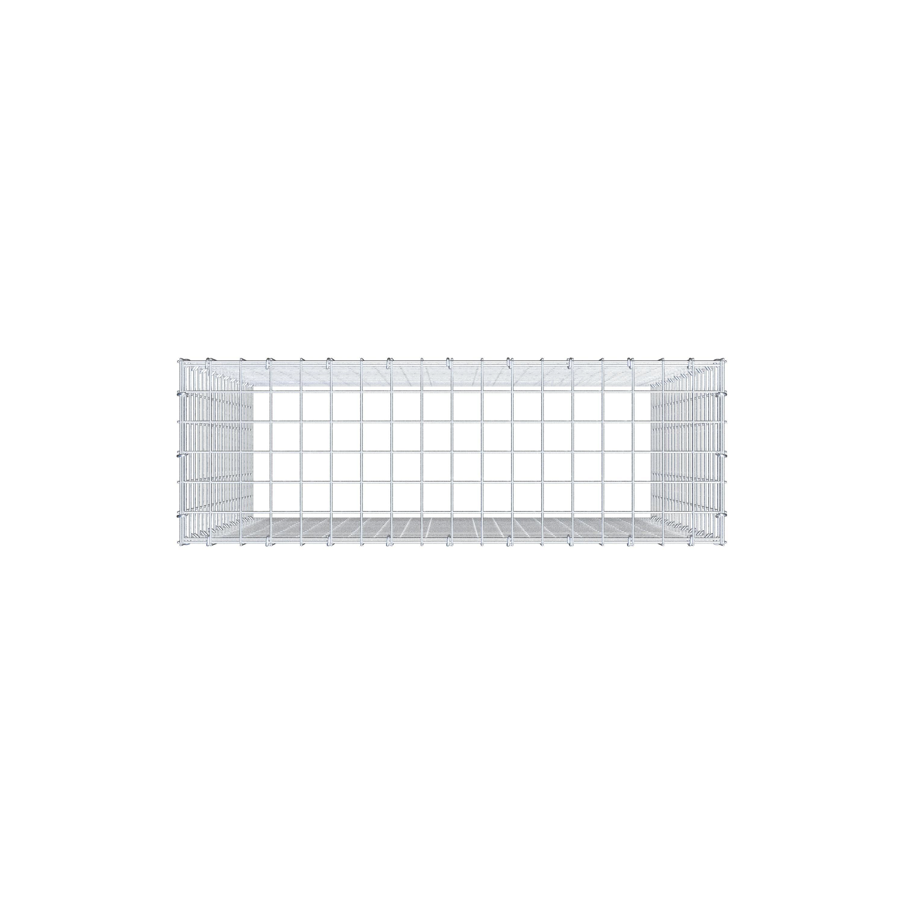 Mounted gabion type 3 100 cm x 90 cm x 30 cm (L x H x D), mesh size 5 cm x 5 cm, C-ring