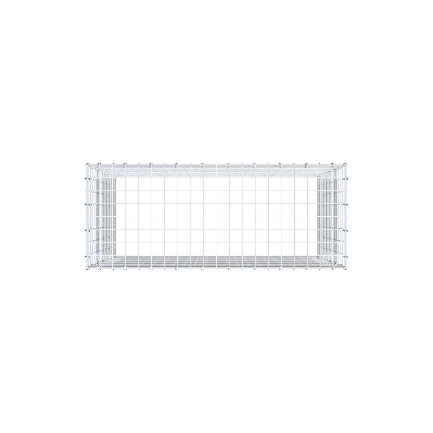 Gabbione aggiuntivo di tipo 3 100 cm x 90 cm x 40 cm (L x H x P), maglia 5 cm x 5 cm, anello a C