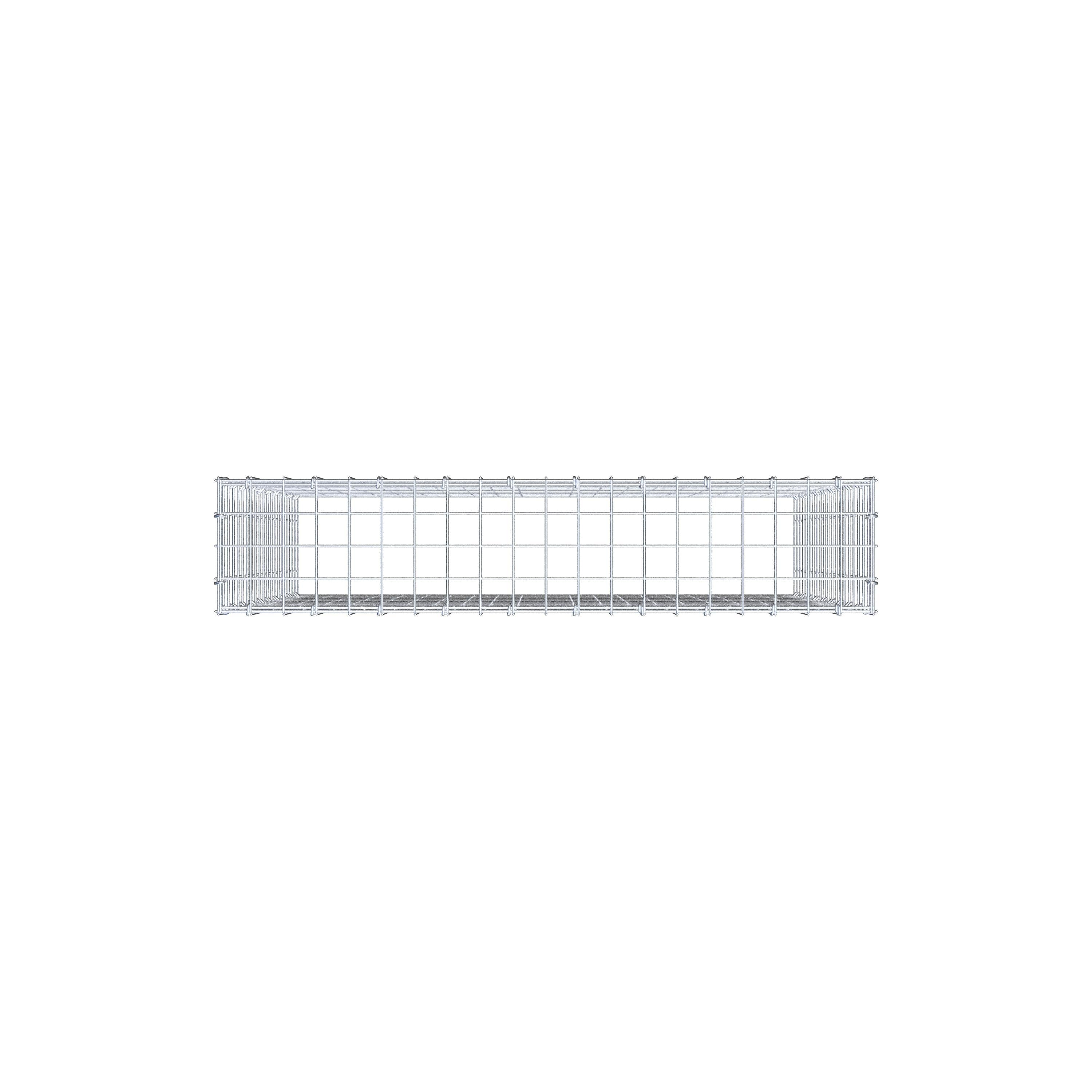 Anbaugabione Typ 3 100 cm x 100 cm x 20 cm (L x H x T), Maschenweite 5 cm x 5 cm, C-Ring