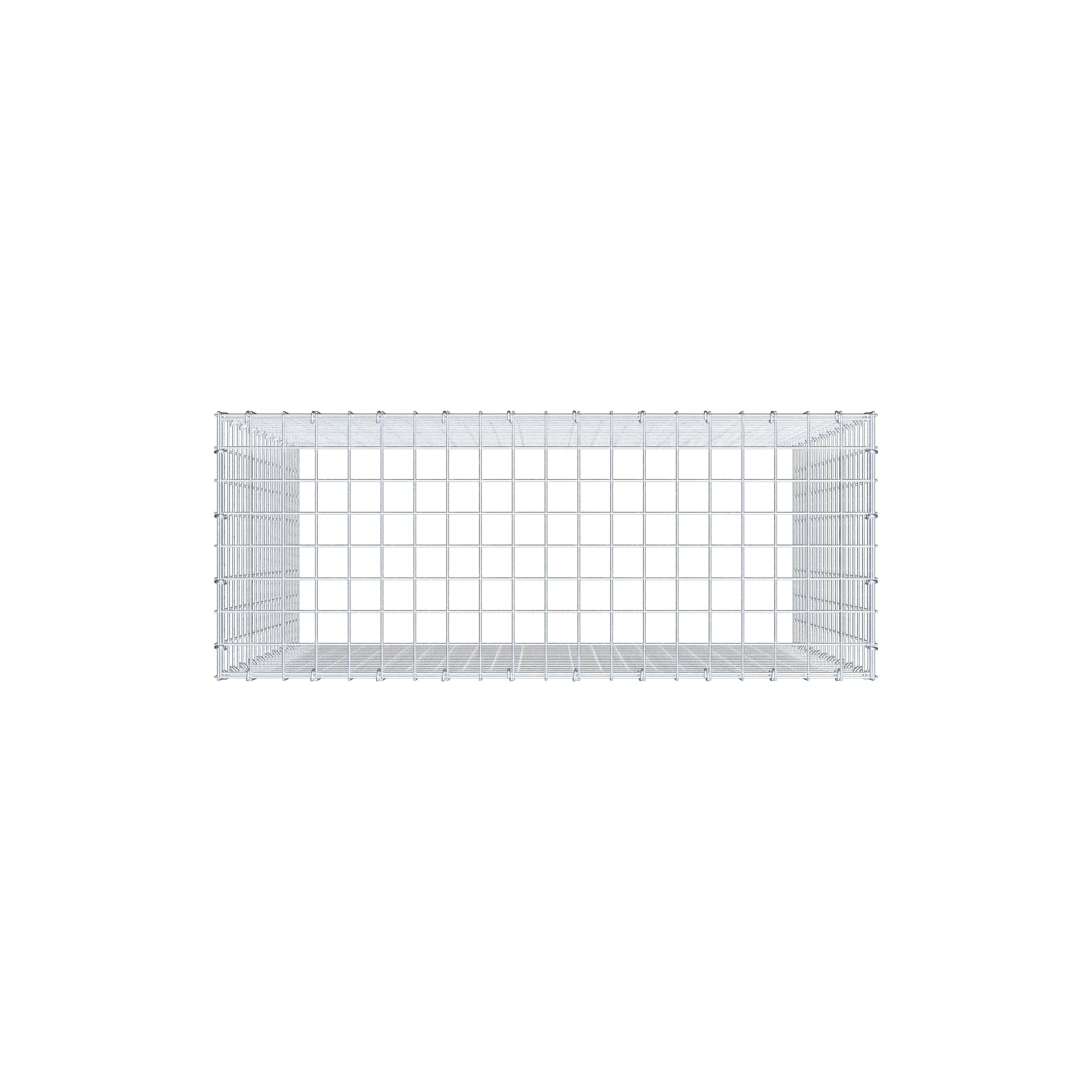 Gabbione aggiuntivo di tipo 3 100 cm x 100 cm x 40 cm (L x H x P), maglia 5 cm x 5 cm, anello a C