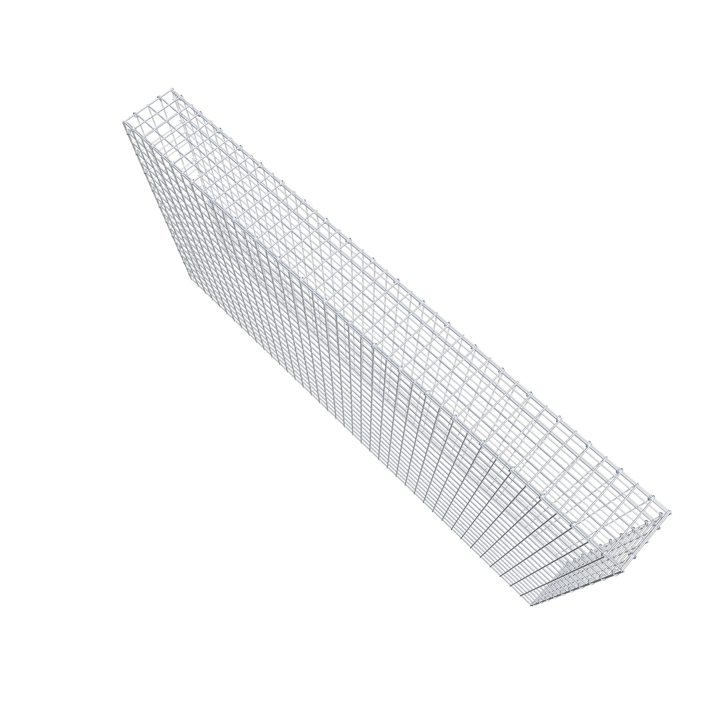 Anbaugabione Typ 3 200 cm x 100 cm x 20 cm (L x H x T), Maschenweite 5 cm x 5 cm, C-Ring