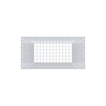 Monteret gabion type 3 200 cm x 100 cm x 50 cm (L x H x D), maskestørrelse 5 cm x 5 cm, C-ring
