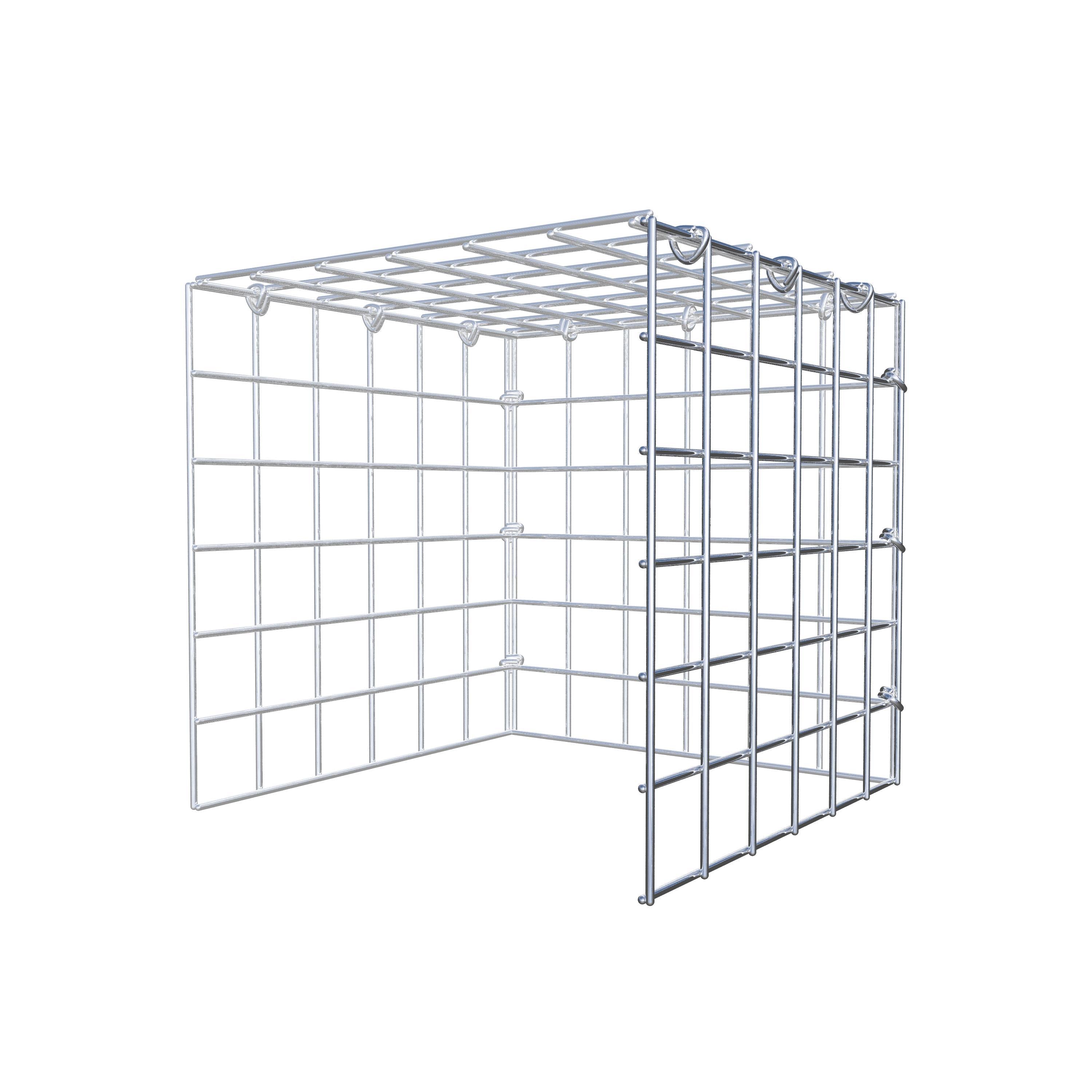 Monteret gabion type 4 30 cm x 30 cm x 30 cm (L x H x D), maskestørrelse 5 cm x 5 cm, C-ring