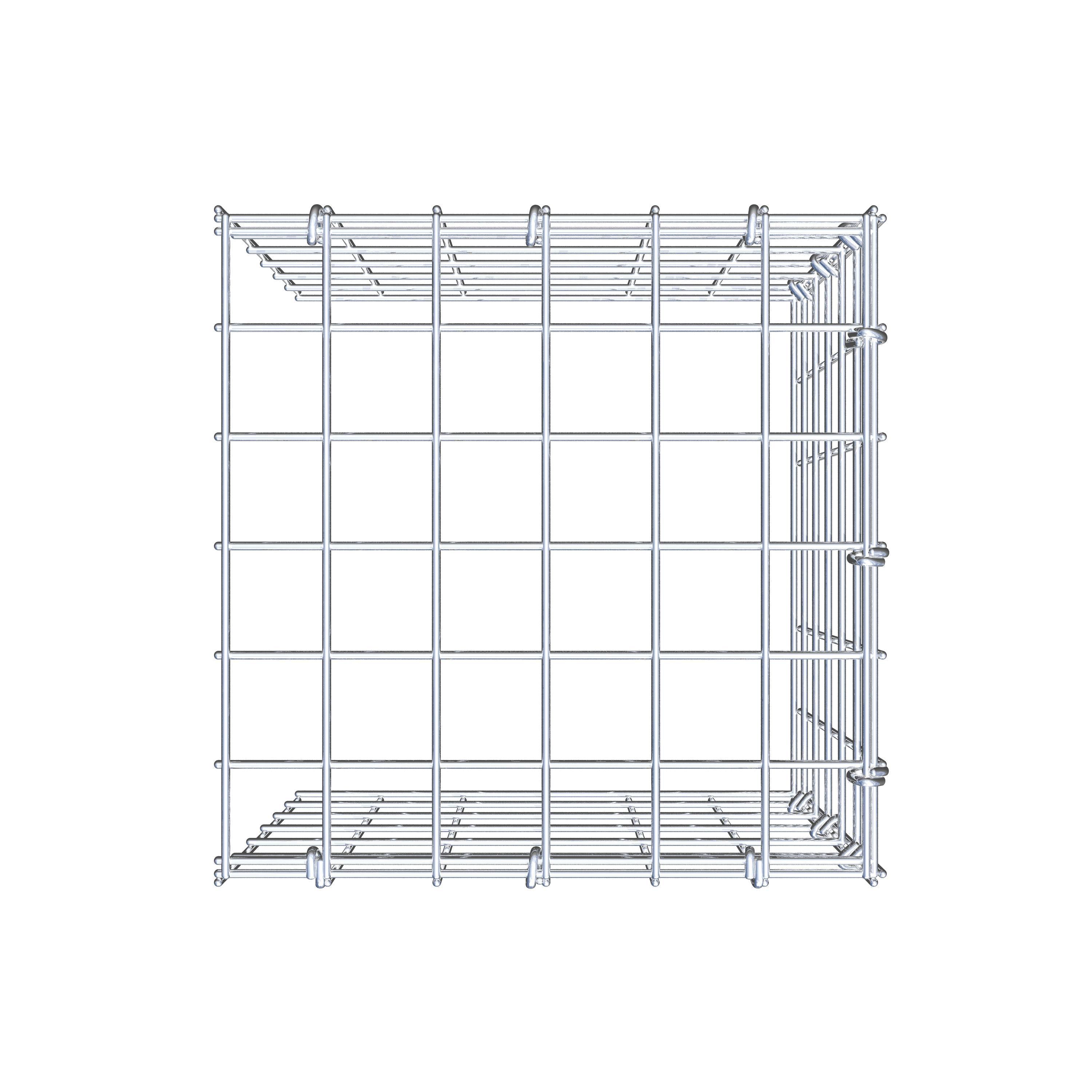 Monteret gabion type 4 30 cm x 30 cm x 30 cm (L x H x D), maskestørrelse 5 cm x 5 cm, C-ring