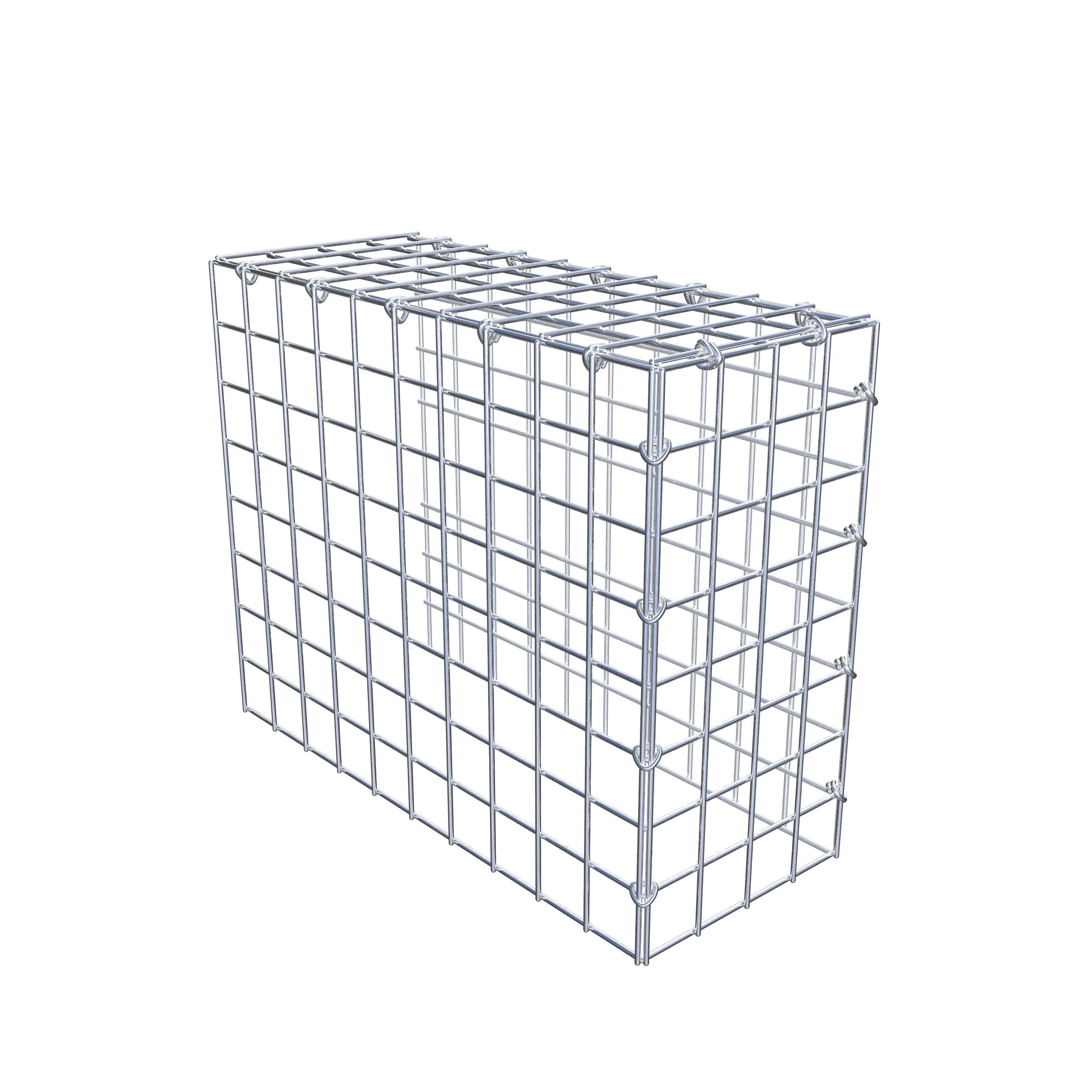 Monteret gabion type 4 50 cm x 40 cm x 20 cm (L x H x D), maskestørrelse 5 cm x 5 cm, C-ring