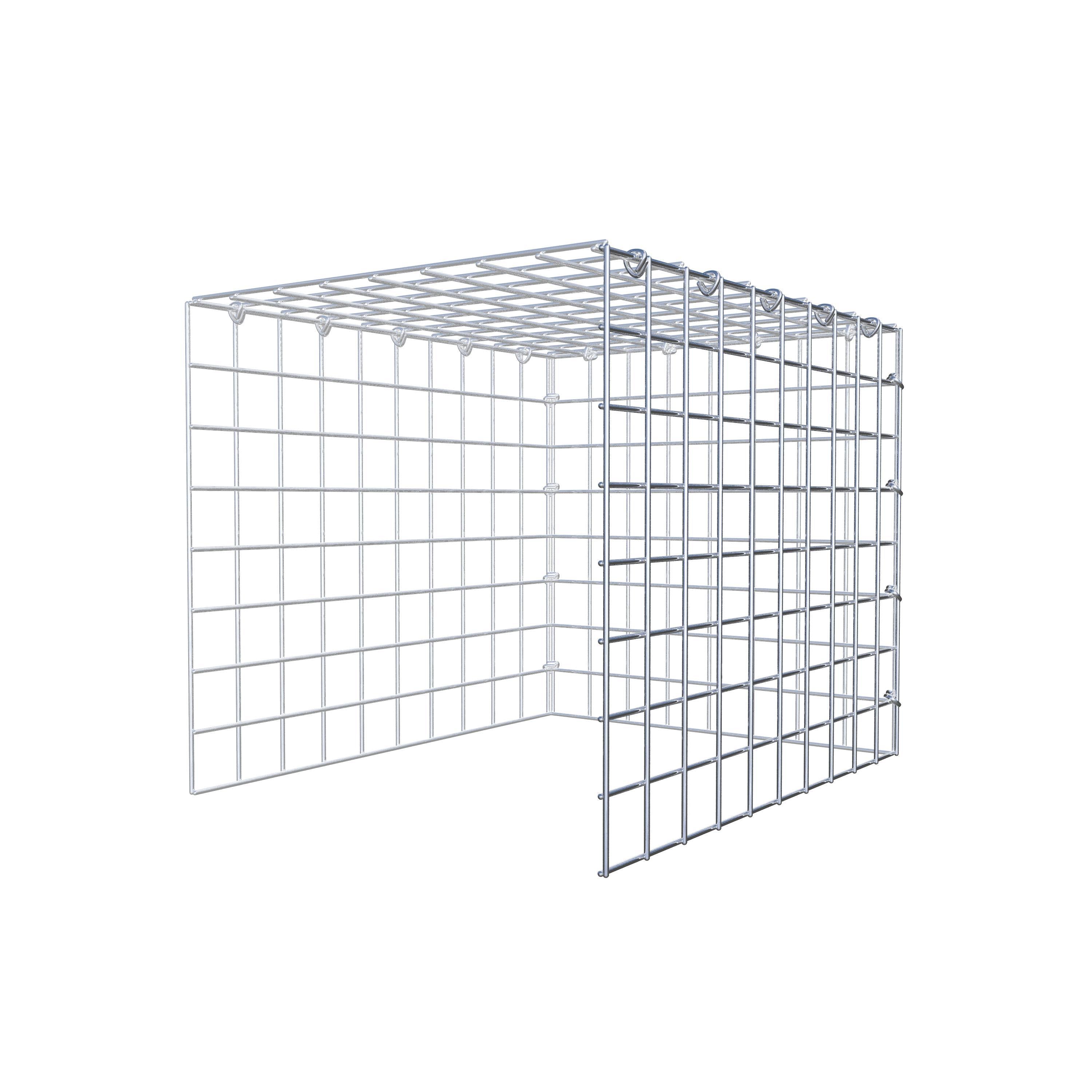 Mounted gabion type 4 50 cm x 40 cm x 40 cm (L x H x D), mesh size 5 cm x 5 cm, C-ring