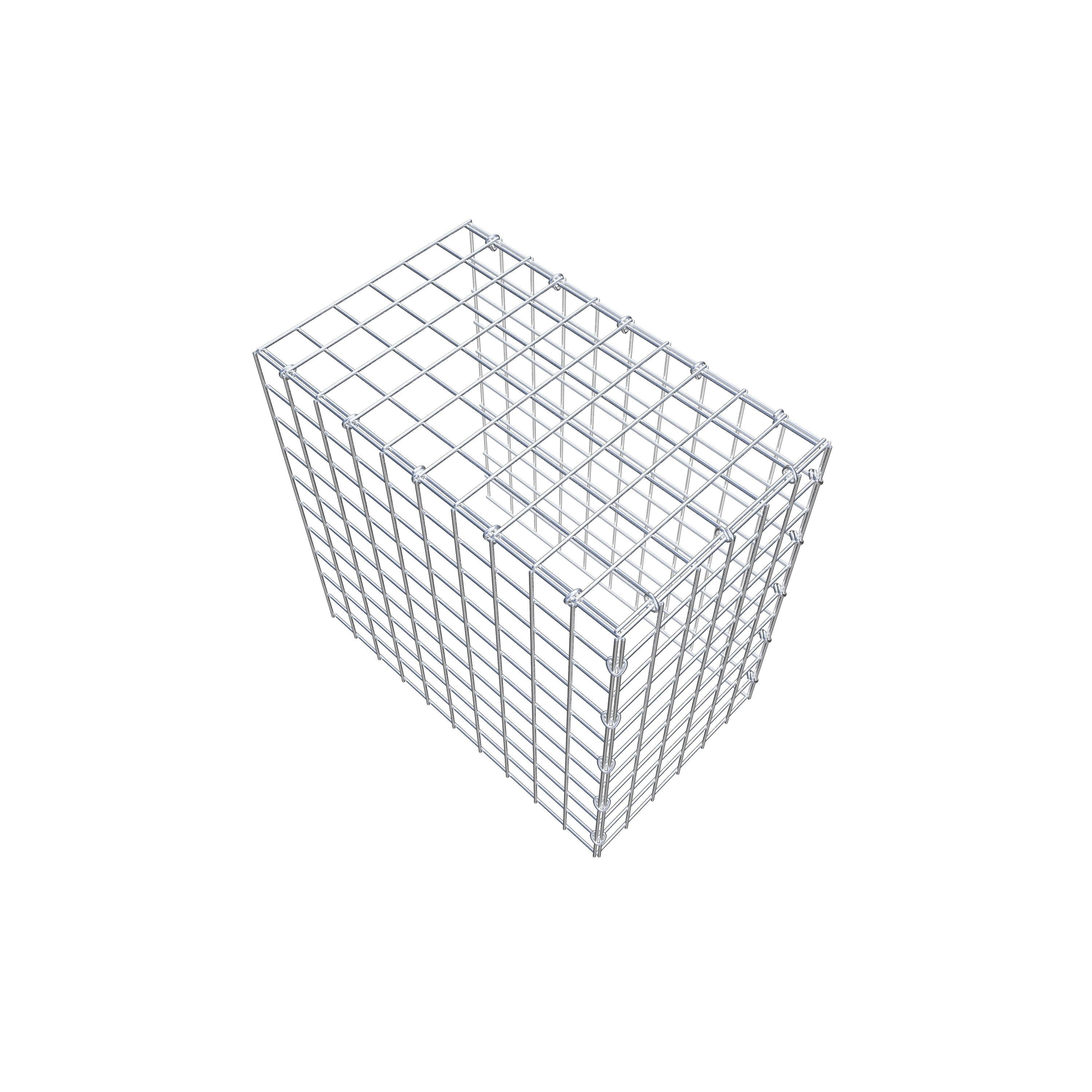 Mounted gabion type 4 50 cm x 50 cm x 30 cm (L x H x D), mesh size 5 cm x 5 cm, C-ring