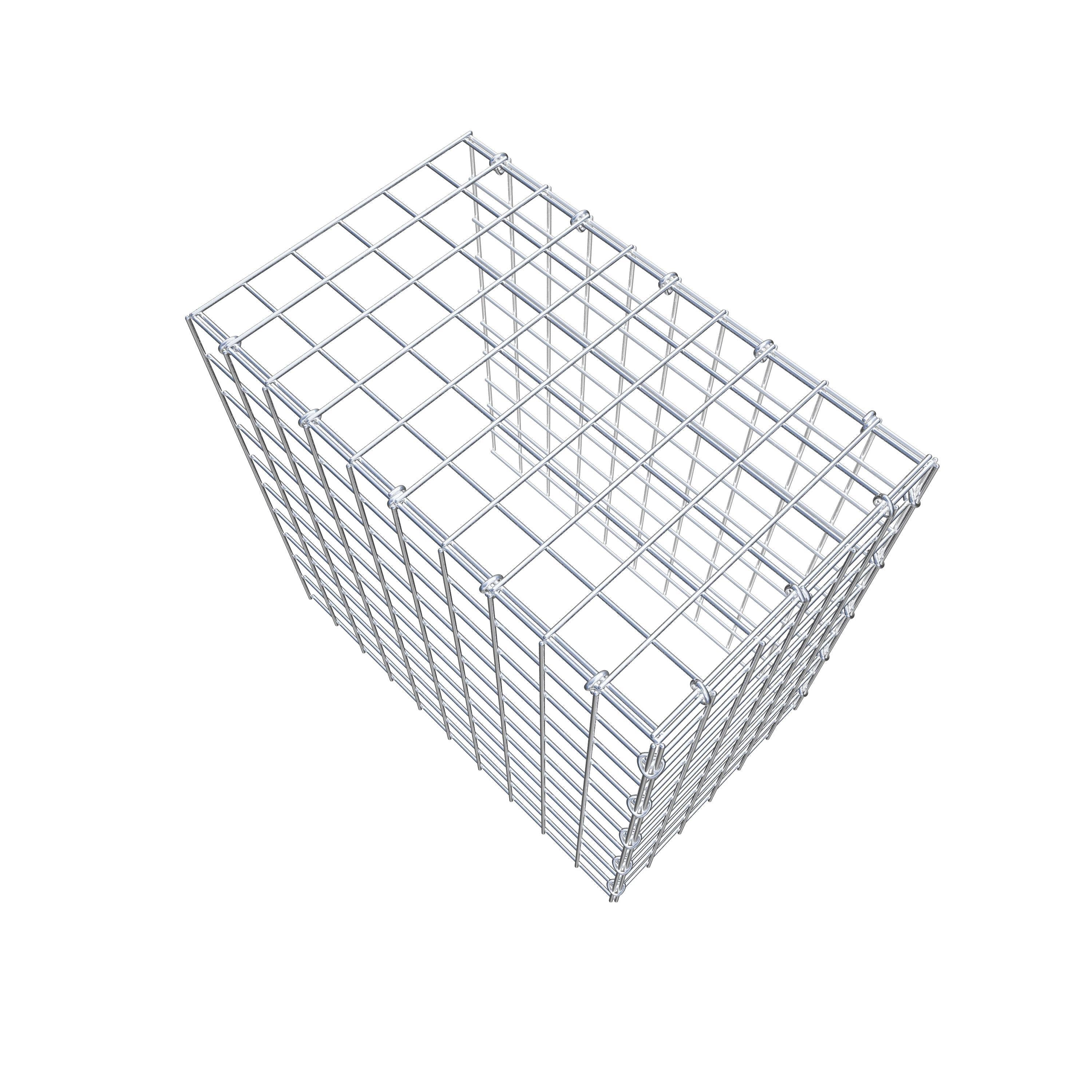 Mounted gabion type 4 50 cm x 50 cm x 30 cm (L x H x D), mesh size 5 cm x 5 cm, C-ring