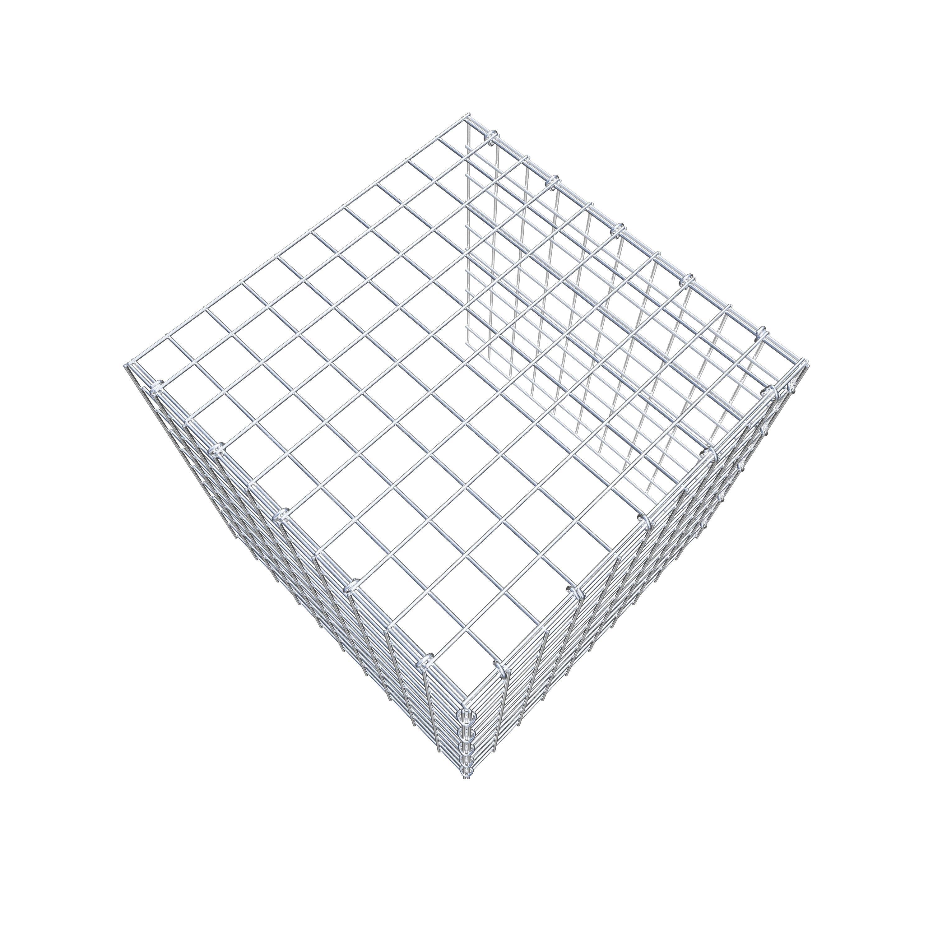 Monteret gabion type 4 50 cm x 50 cm x 50 cm (L x H x D), maskestørrelse 5 cm x 5 cm, C-ring