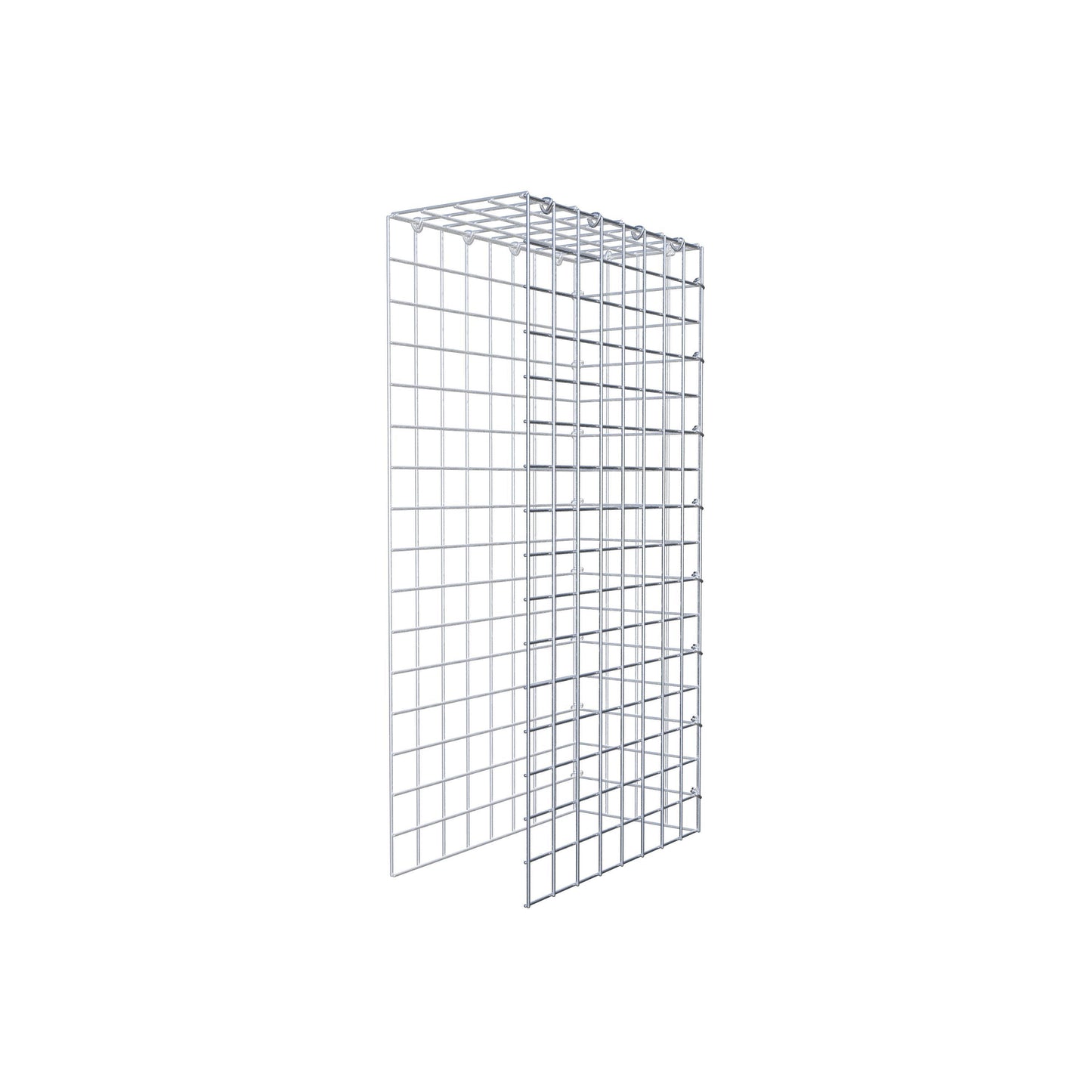 Mounted gabion type 4 80 cm x 40 cm x 20 cm (L x H x D), mesh size 5 cm x 5 cm, C-ring