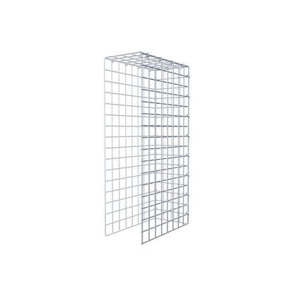 Mounted gabion type 4 80 cm x 40 cm x 20 cm (L x H x D), mesh size 5 cm x 5 cm, C-ring