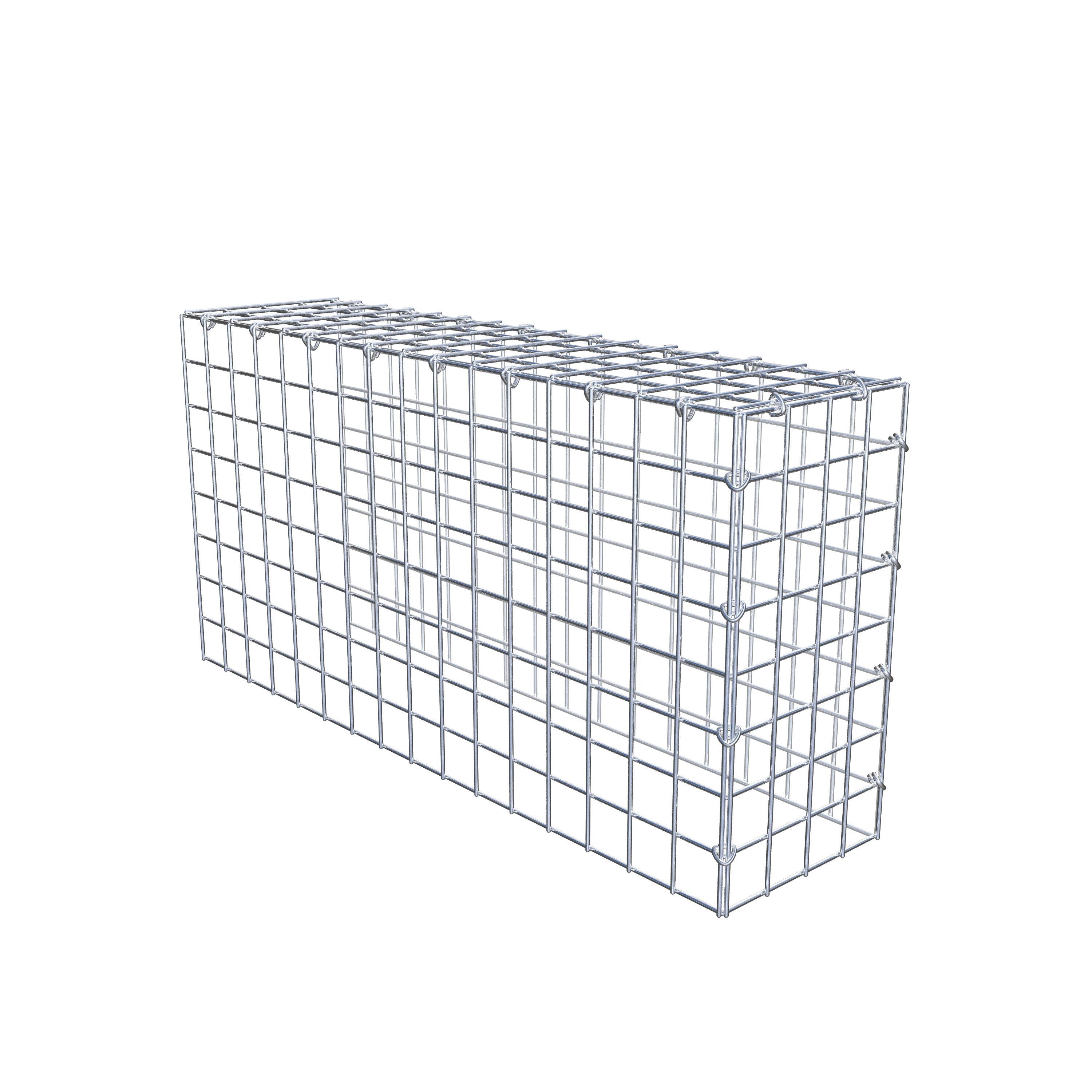 Mounted gabion type 4 80 cm x 40 cm x 20 cm (L x H x D), mesh size 5 cm x 5 cm, C-ring