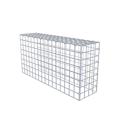 Mounted gabion type 4 80 cm x 40 cm x 20 cm (L x H x D), mesh size 5 cm x 5 cm, C-ring