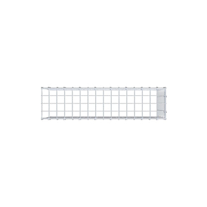 Mounted gabion type 4 80 cm x 40 cm x 20 cm (L x H x D), mesh size 5 cm x 5 cm, C-ring