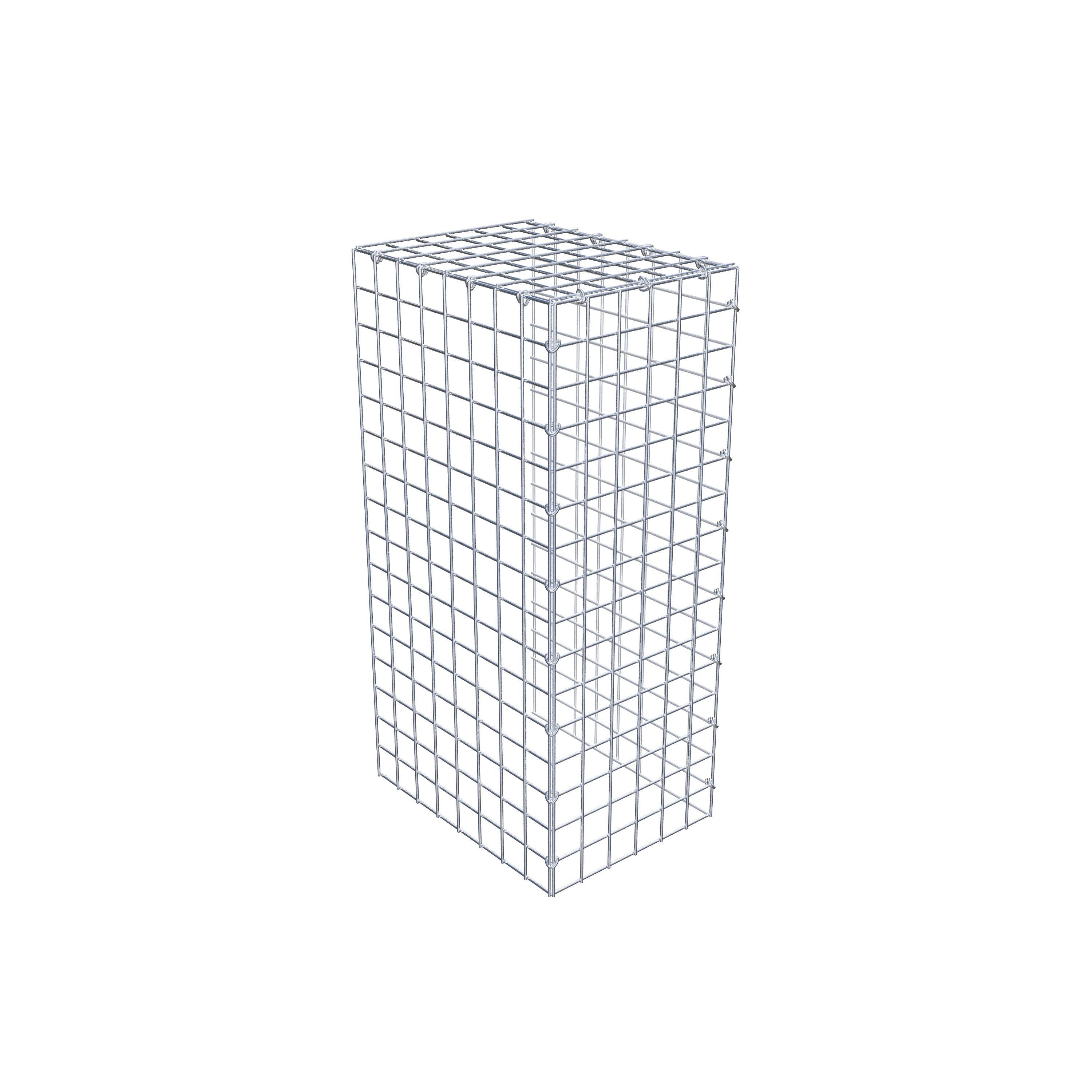 Monteret gabion type 4 80 cm x 40 cm x 30 cm (L x H x D), maskestørrelse 5 cm x 5 cm, C-ring