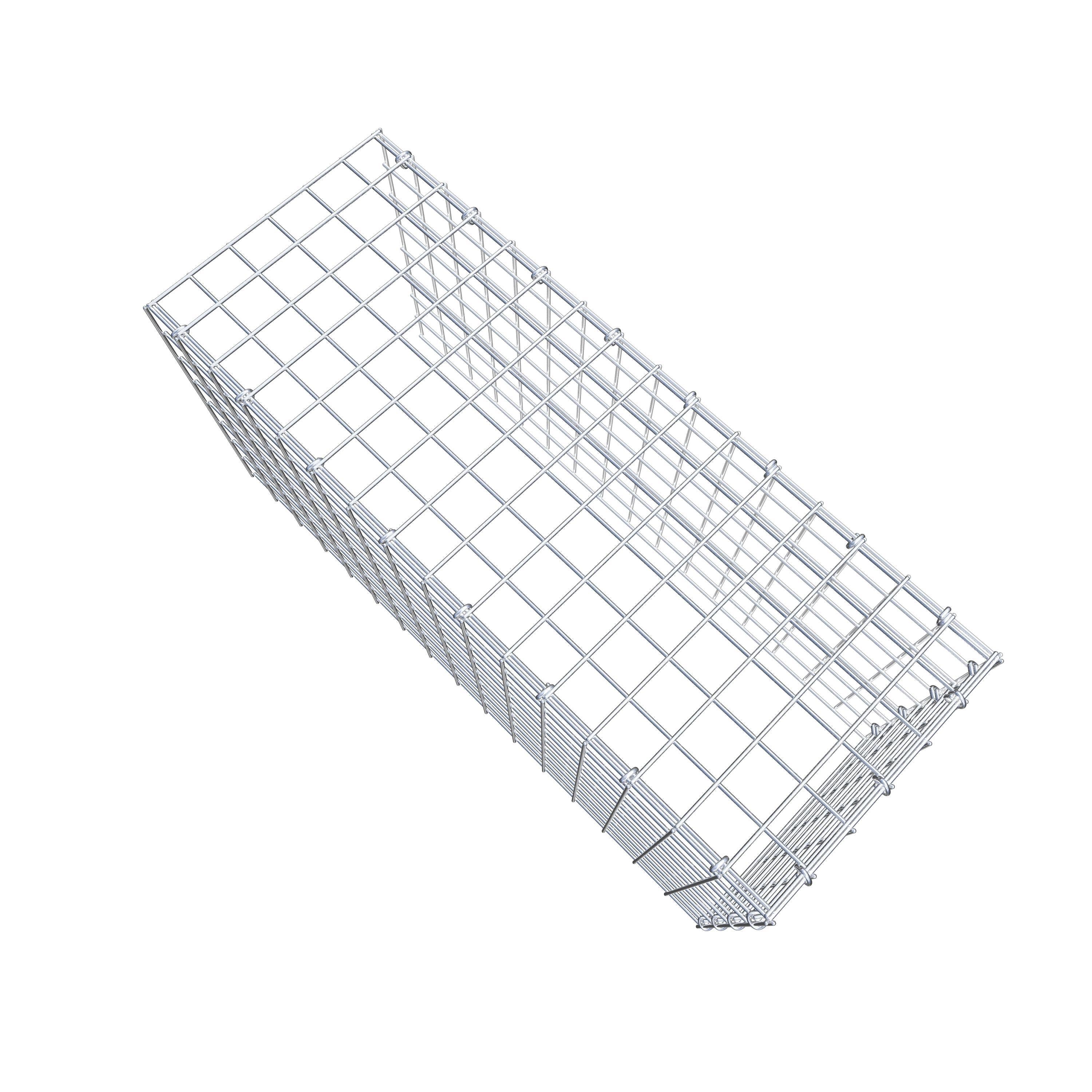 Monteret gabion type 4 80 cm x 40 cm x 30 cm (L x H x D), maskestørrelse 5 cm x 5 cm, C-ring