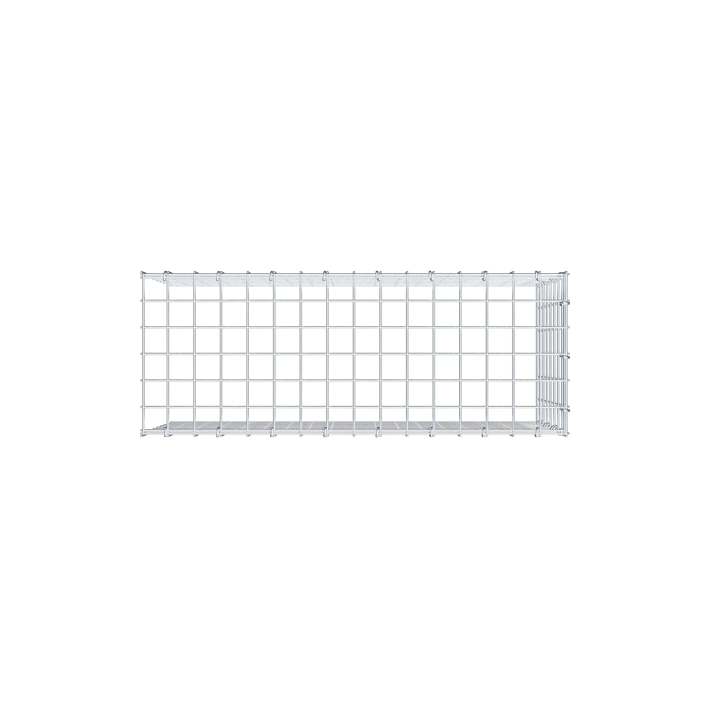 Monteret gabion type 4 80 cm x 40 cm x 30 cm (L x H x D), maskestørrelse 5 cm x 5 cm, C-ring