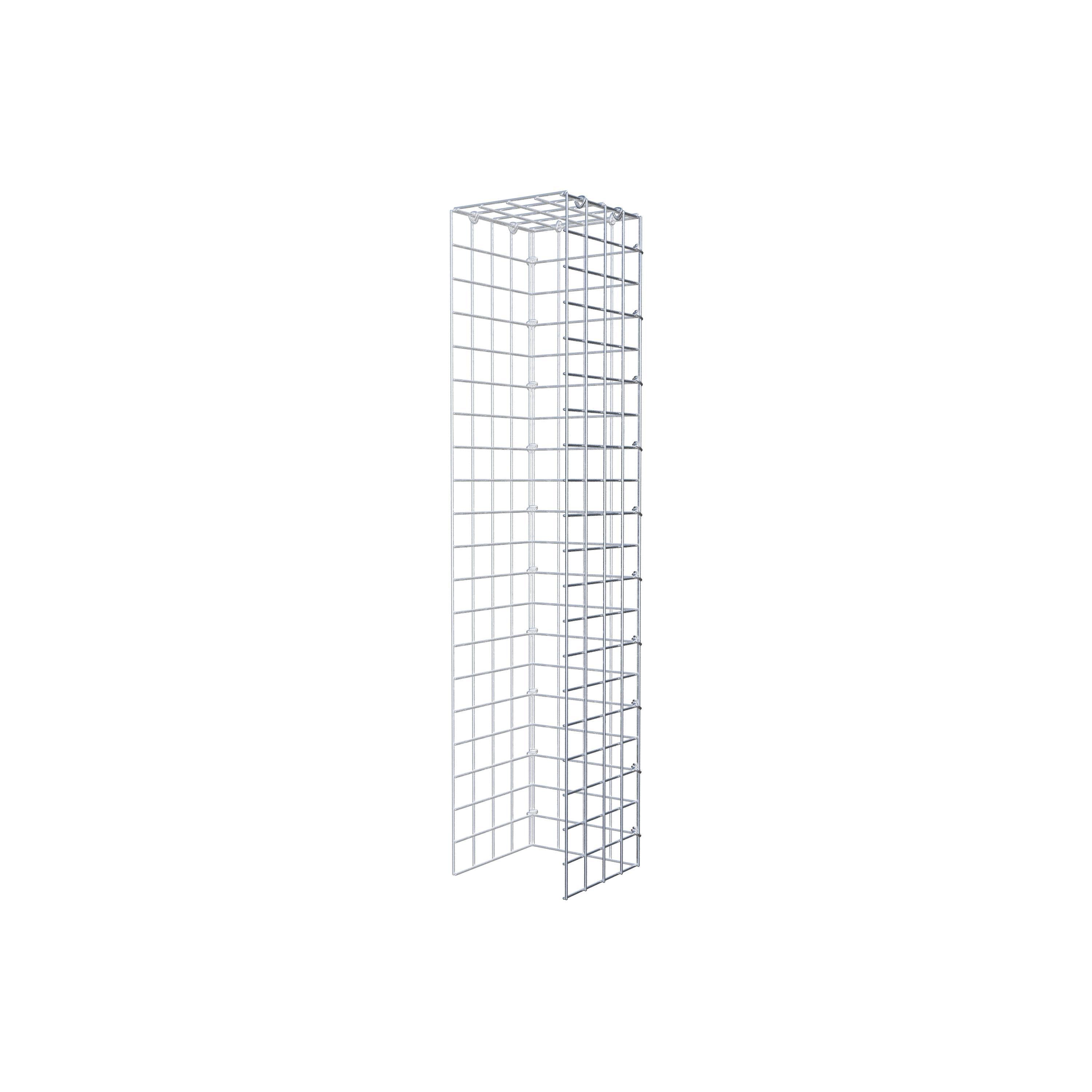 Mounted gabion type 4 100 cm x 20 cm x 20 cm (L x H x D), mesh size 5 cm x 5 cm, C-ring