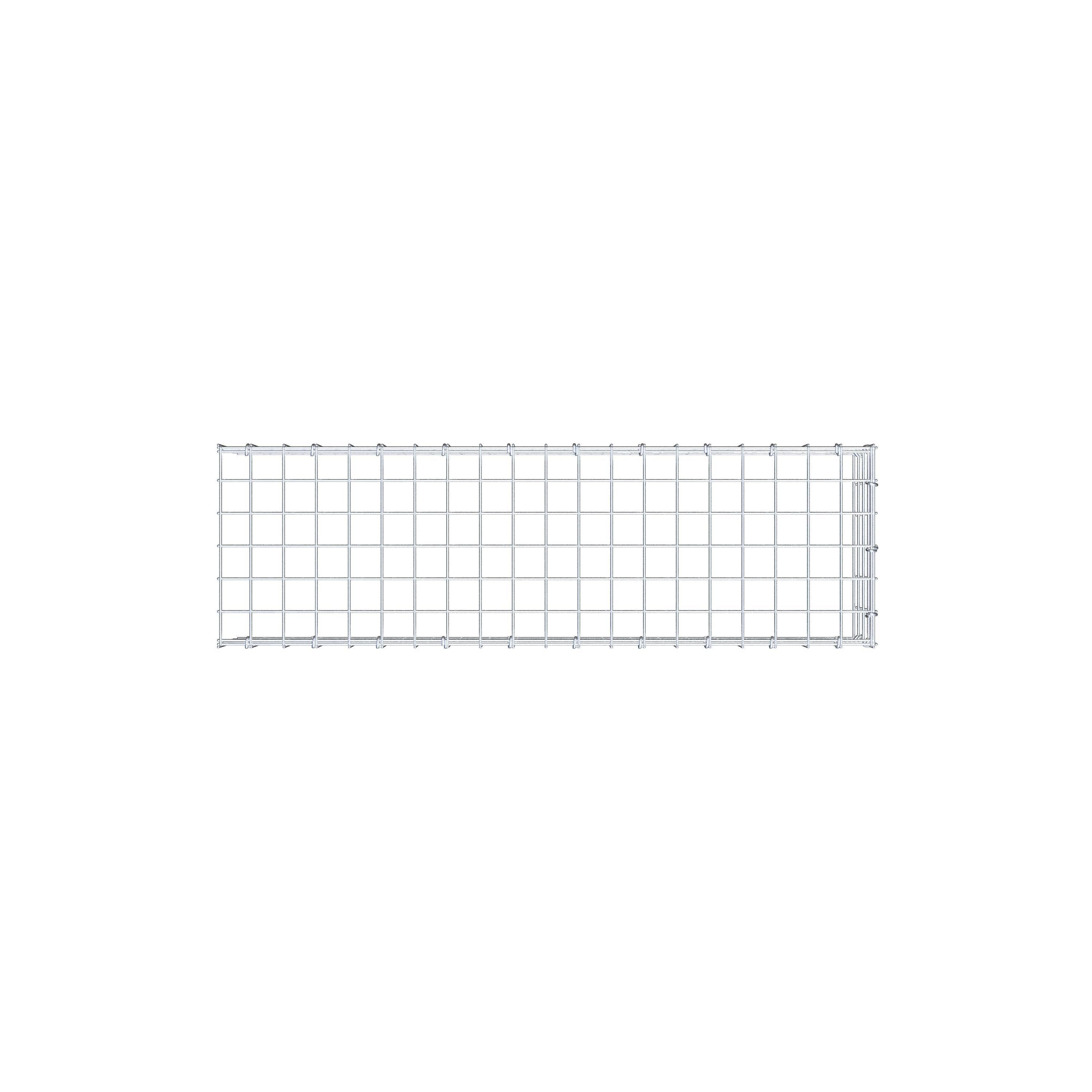 Monteret gabion type 4 100 cm x 20 cm x 30 cm (L x H x D), maskestørrelse 5 cm x 5 cm, C-ring