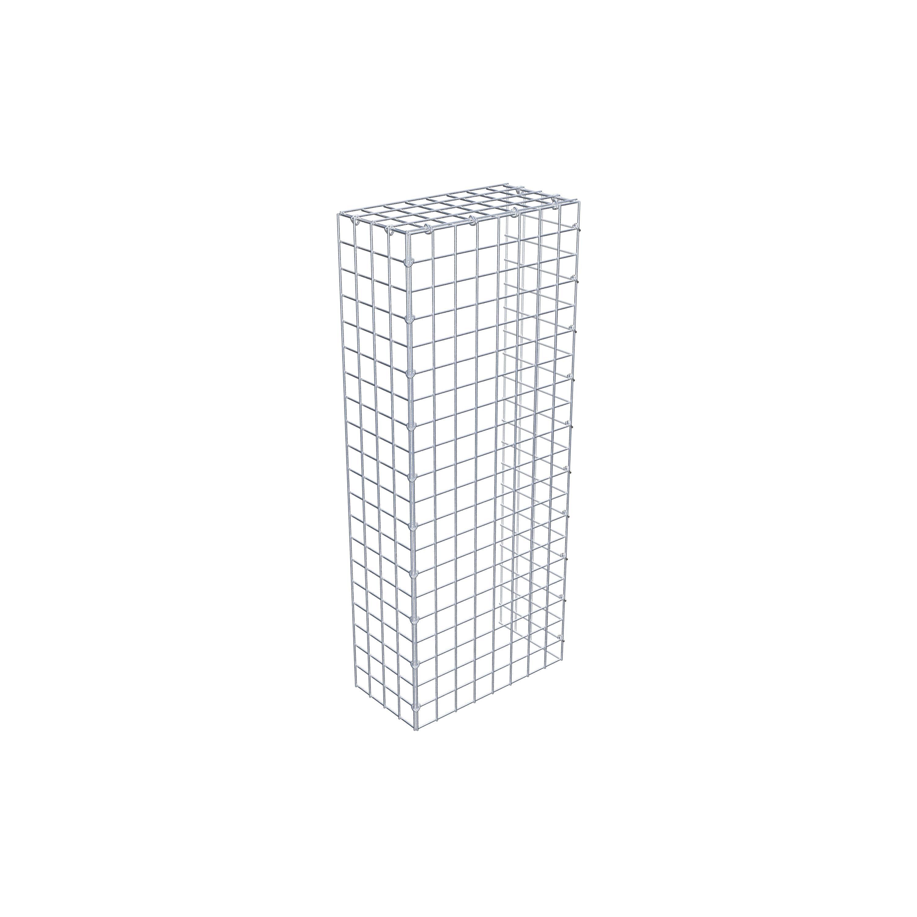 Monteret gabion type 4 100 cm x 20 cm x 40 cm (L x H x D), maskestørrelse 5 cm x 5 cm, C-ring