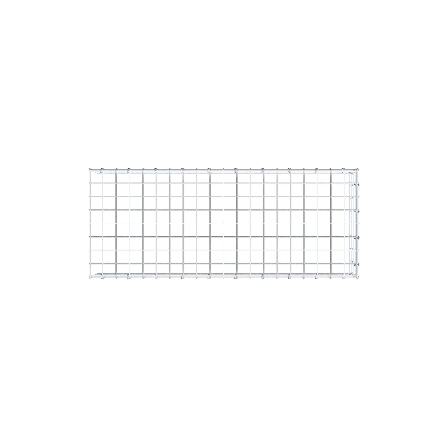 Monteret gabion type 4 100 cm x 20 cm x 40 cm (L x H x D), maskestørrelse 5 cm x 5 cm, C-ring